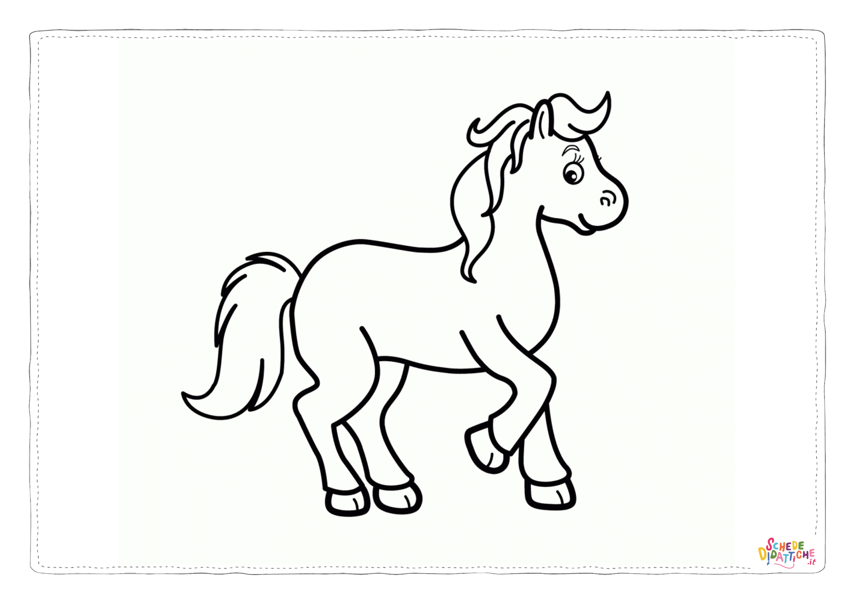 Disegno "Disegno di cavallo da stampare e colorare 104" Disegno di cavallo da stampare e colorare 104