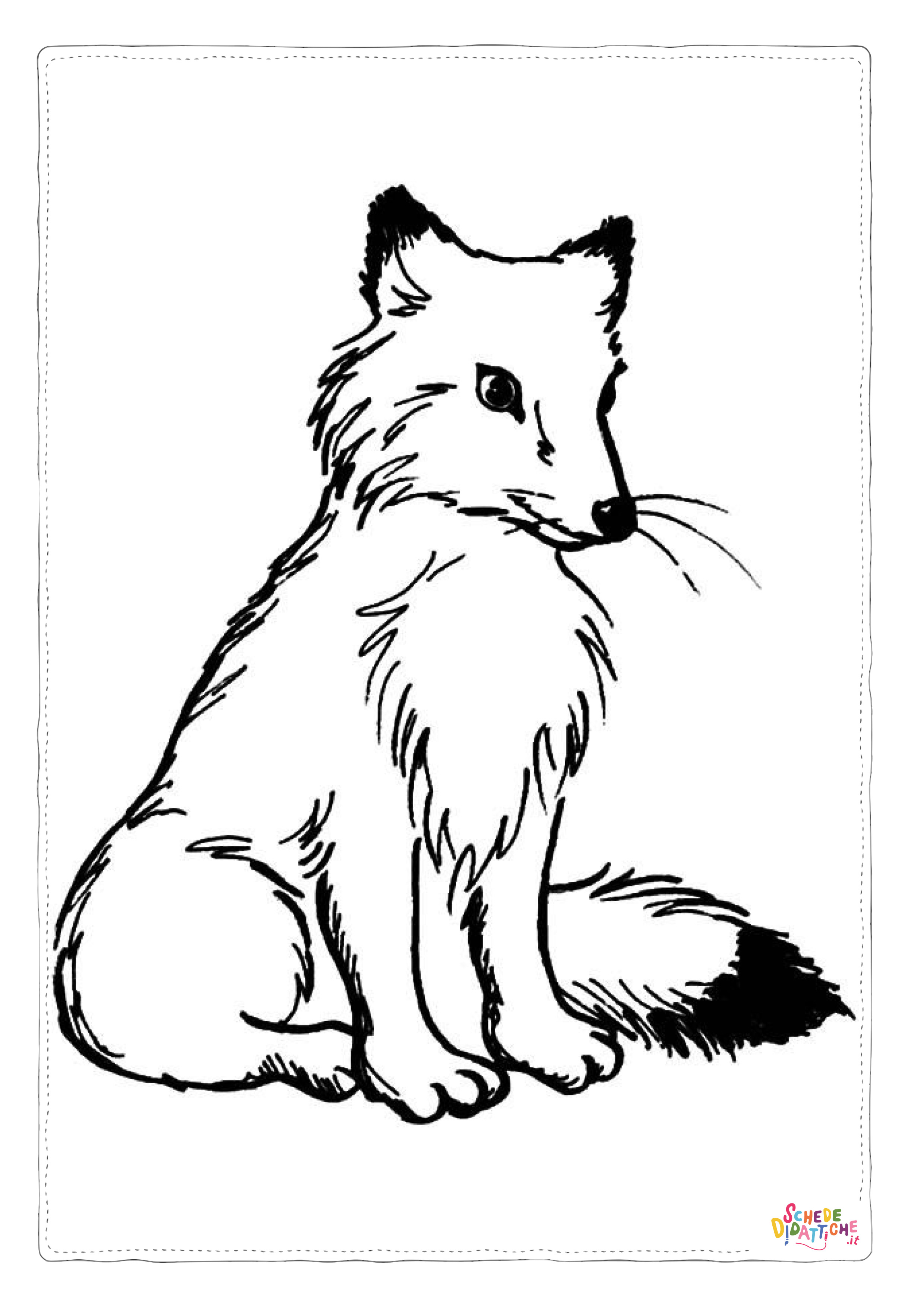 Disegno "Disegno di volpe da stampare e colorare 22" Disegno di volpe da stampare e colorare 22