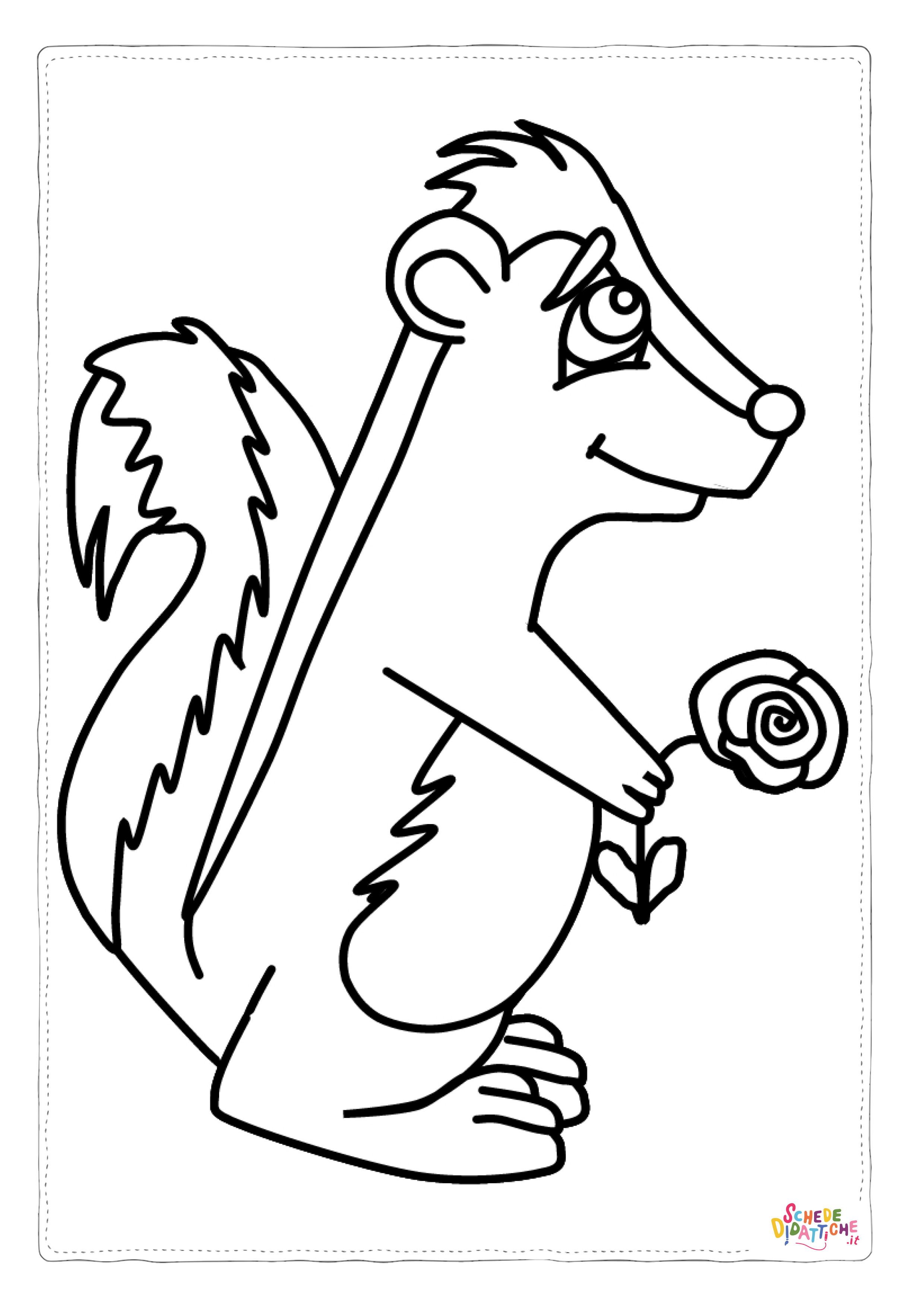 Disegno "Disegno di puzzola da stampare e colorare 3" Disegno di puzzola da stampare e colorare 3