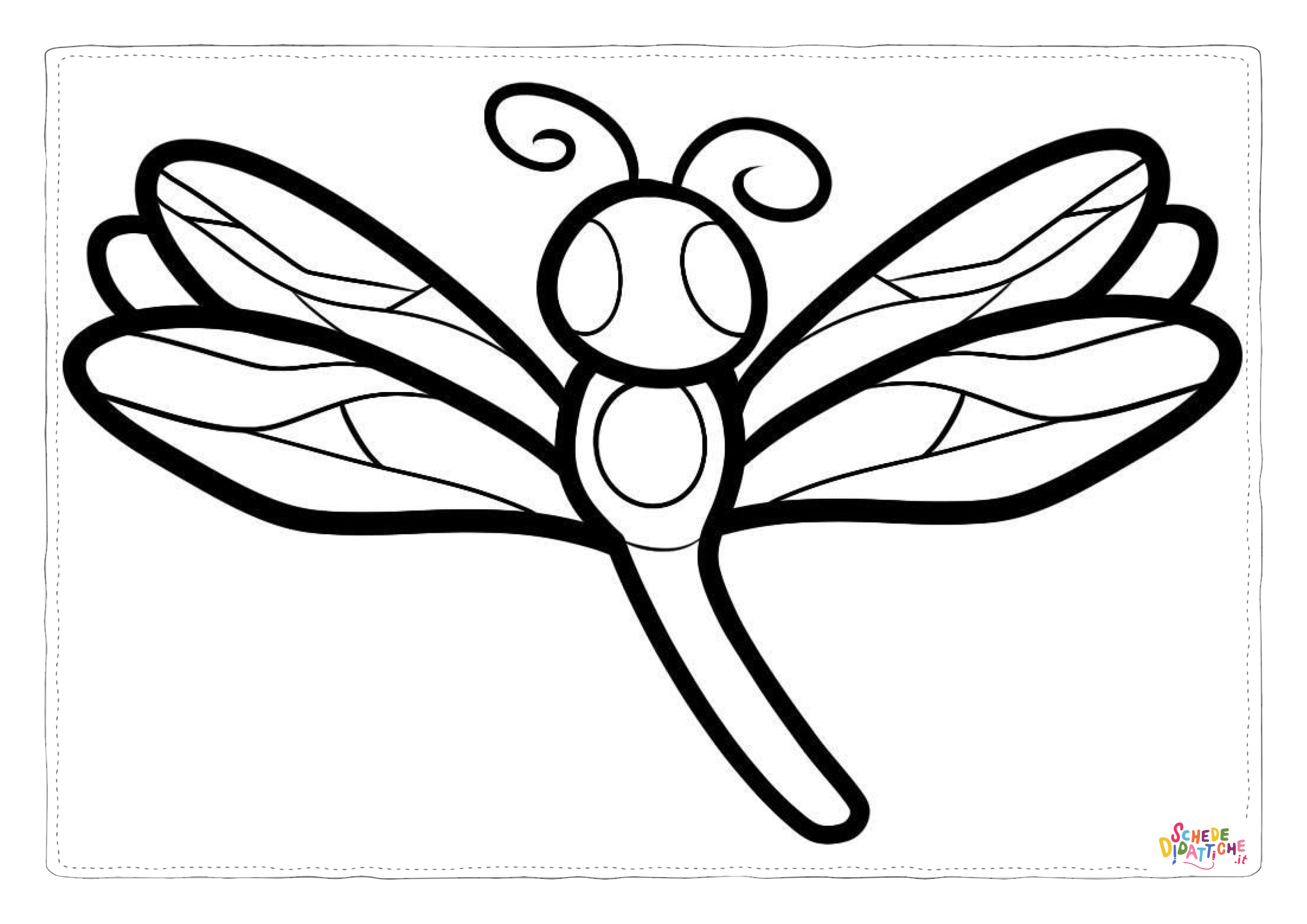 Disegno di libellula da stampare e colorare 6
