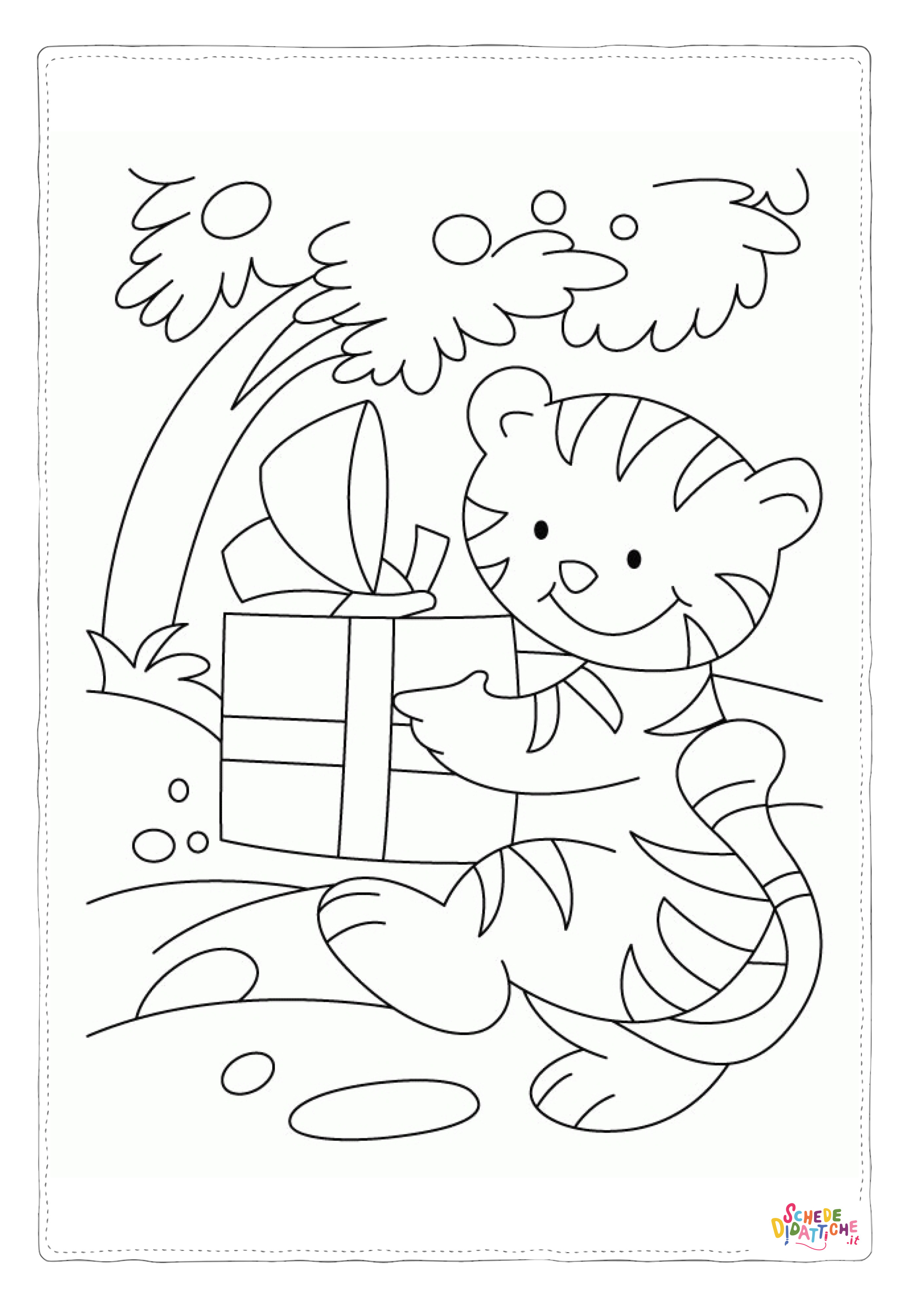 Disegno "Disegno di tigre da stampare e colorare 9" Disegno di tigre da stampare e colorare 9