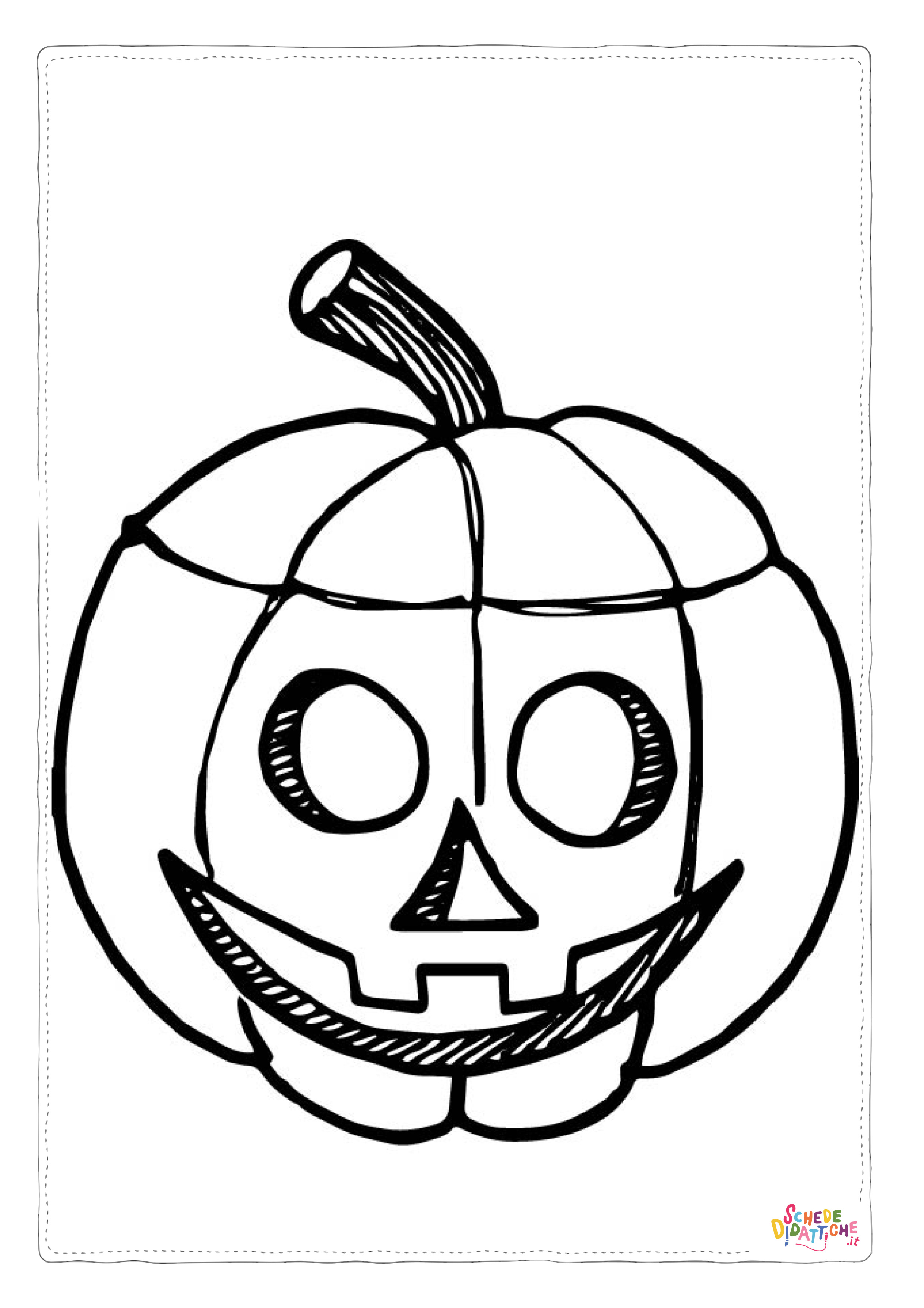 Disegno "Disegno di zucca di Halloween da stampare e colorare 133" Disegno di zucca di Halloween da stampare e colorare 133