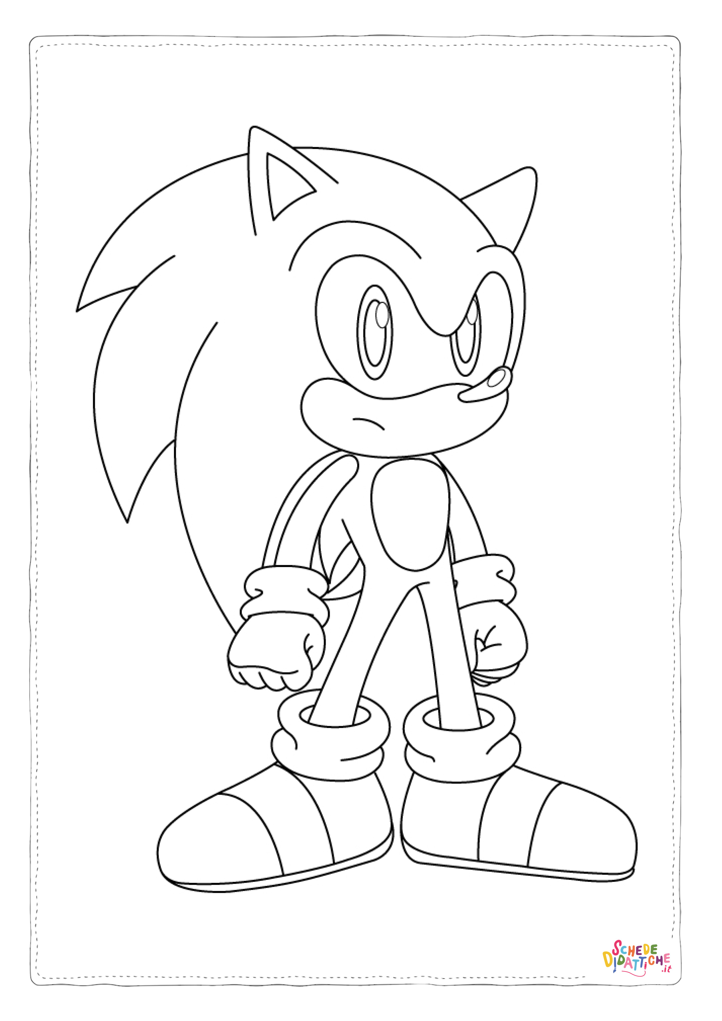 Disegno "Disegno di Sonic da stampare e colorare 16" Disegno di Sonic da stampare e colorare 16