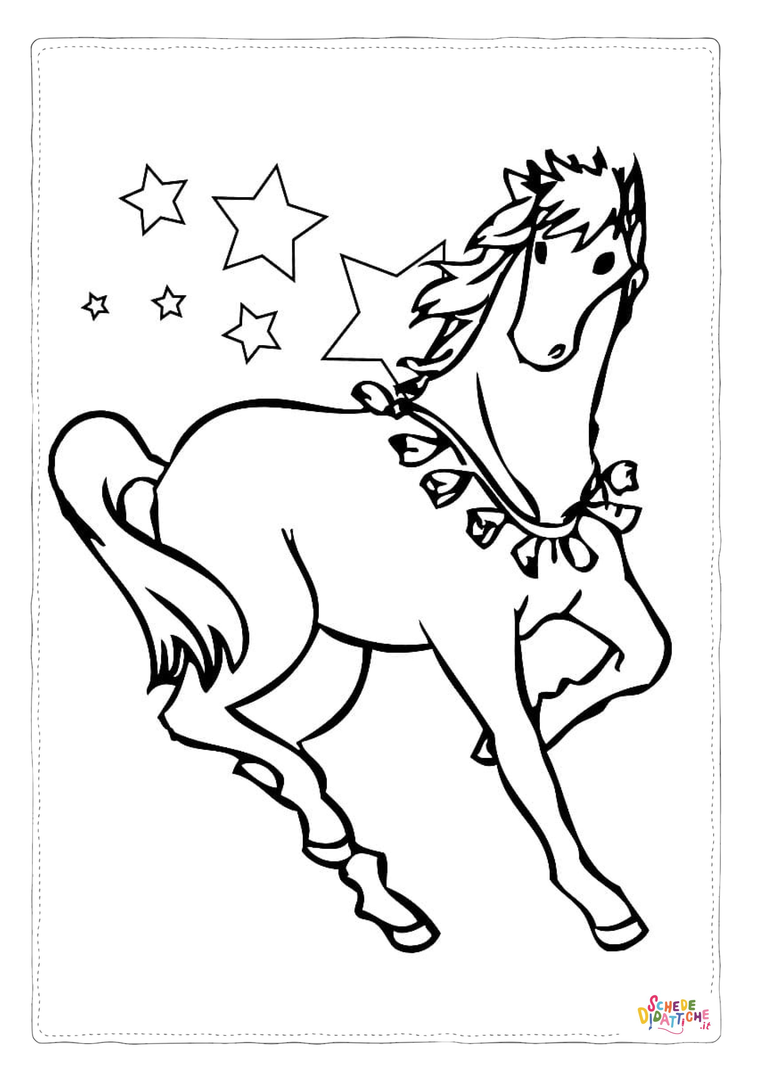 Disegno "Disegno di cavallo da stampare e colorare 145" Disegno di cavallo da stampare e colorare 145