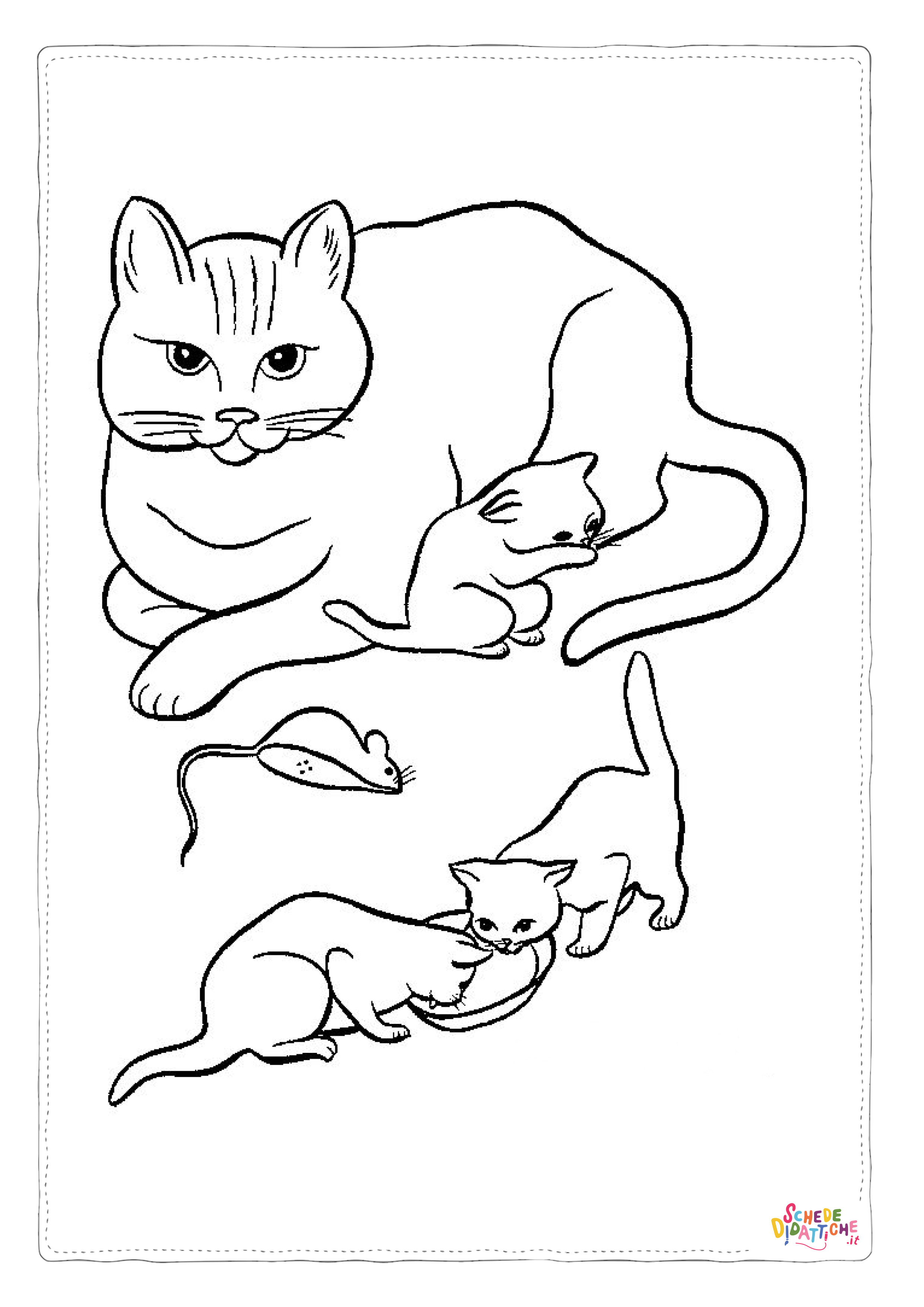 Disegno "Disegno di gatto da stampare e colorare 17" Disegno di gatto da stampare e colorare 17