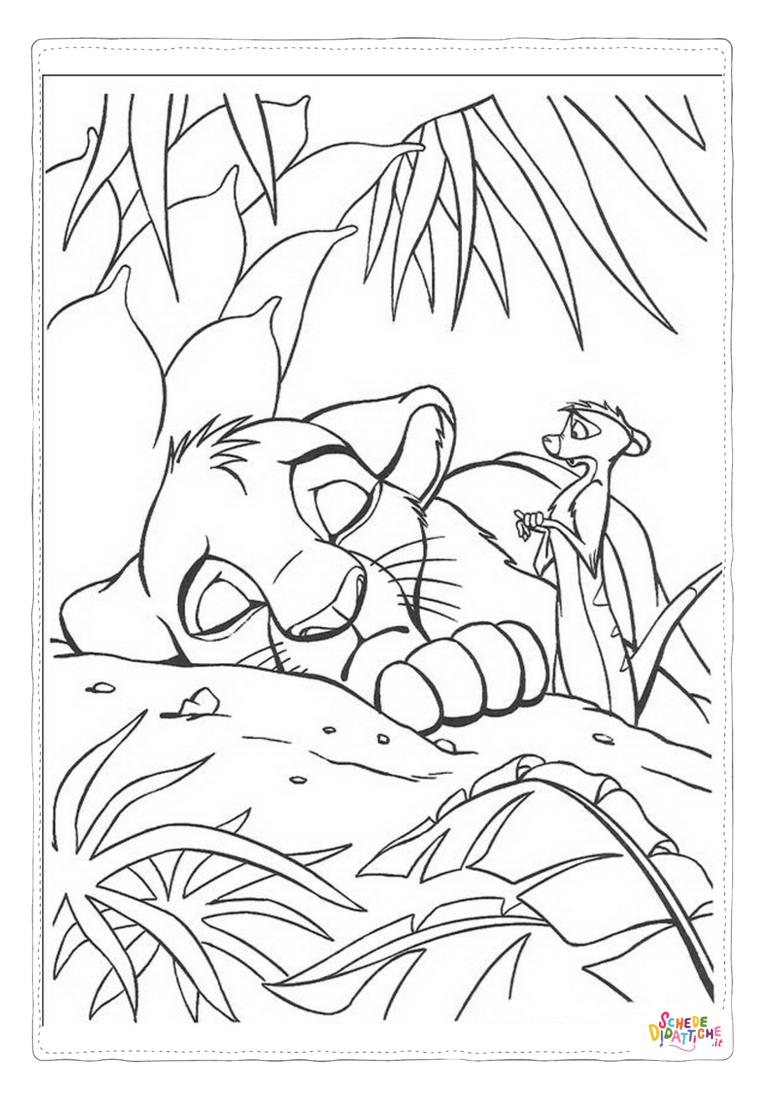 Disegno "Disegno di Re Leone da stampare e colorare 112" Disegno di Re Leone da stampare e colorare 112