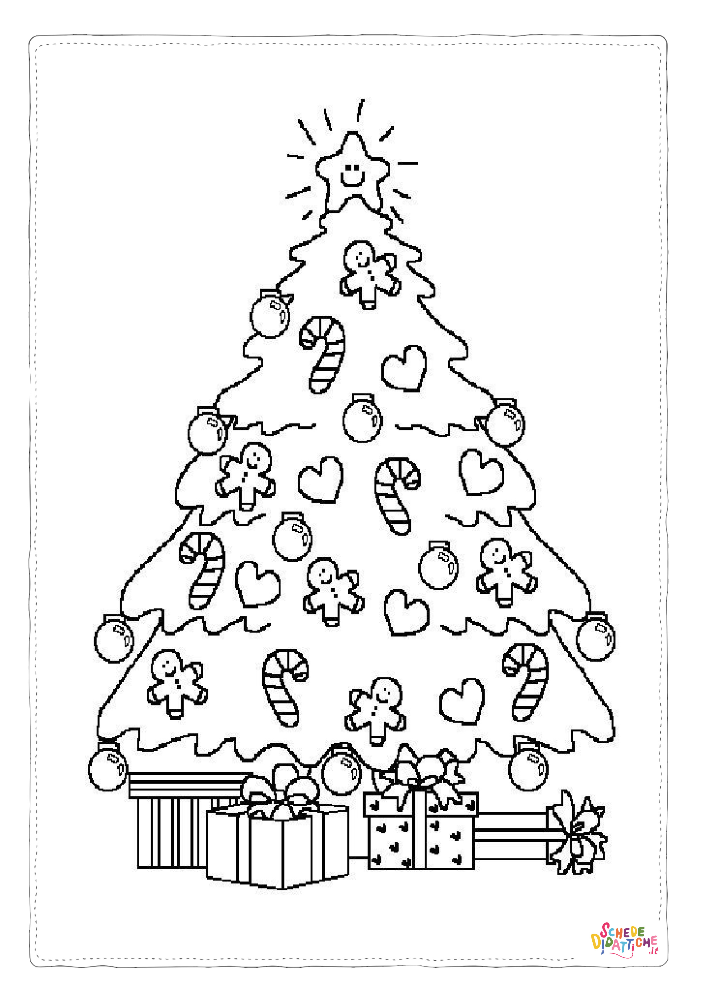 Disegno "Disegno di albero di Natale da stampare e colorare 249" Disegno di albero di Natale da stampare e colorare 249