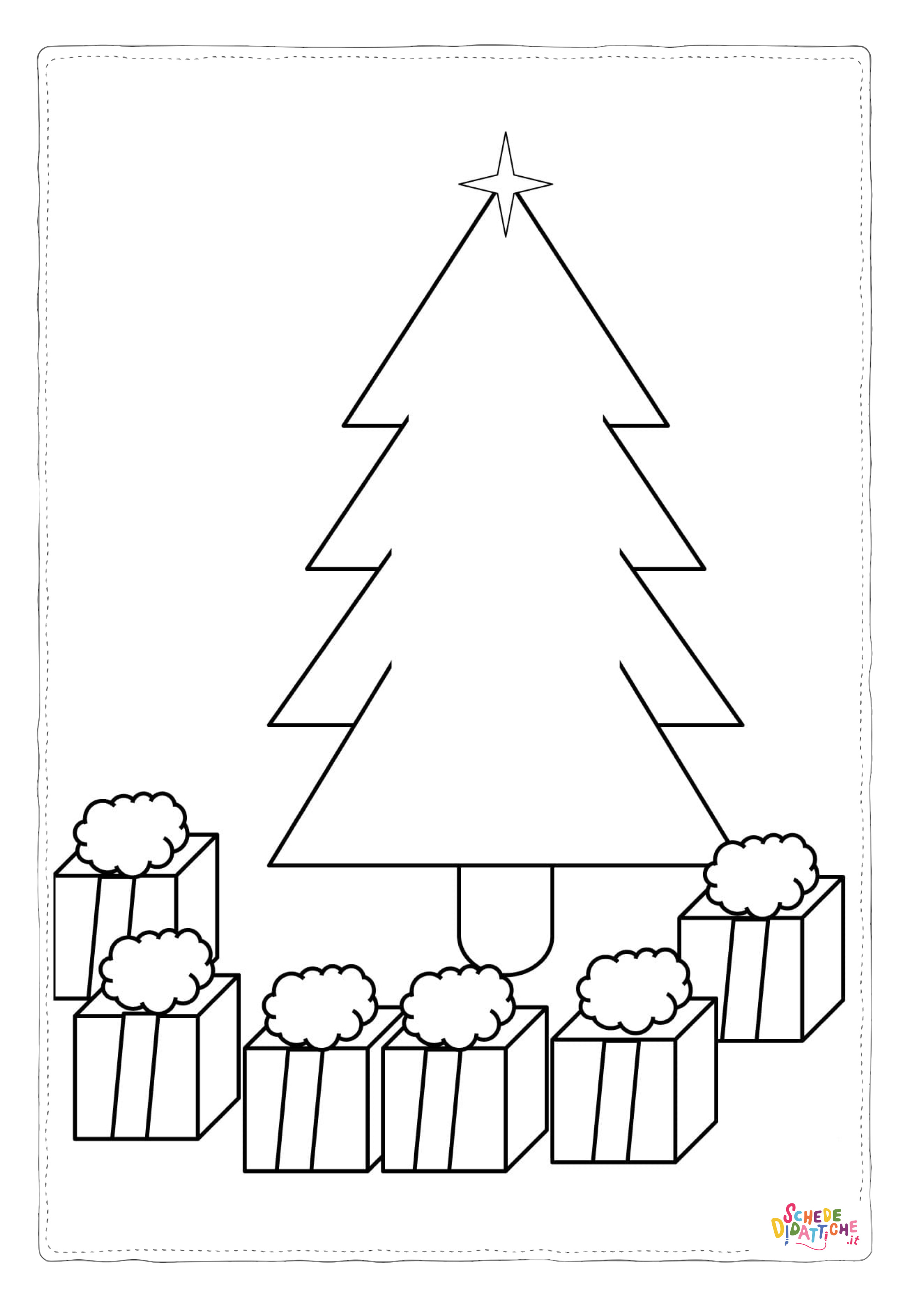 Disegno "Disegno di albero di Natale da stampare e colorare 165" Disegno di albero di Natale da stampare e colorare 165