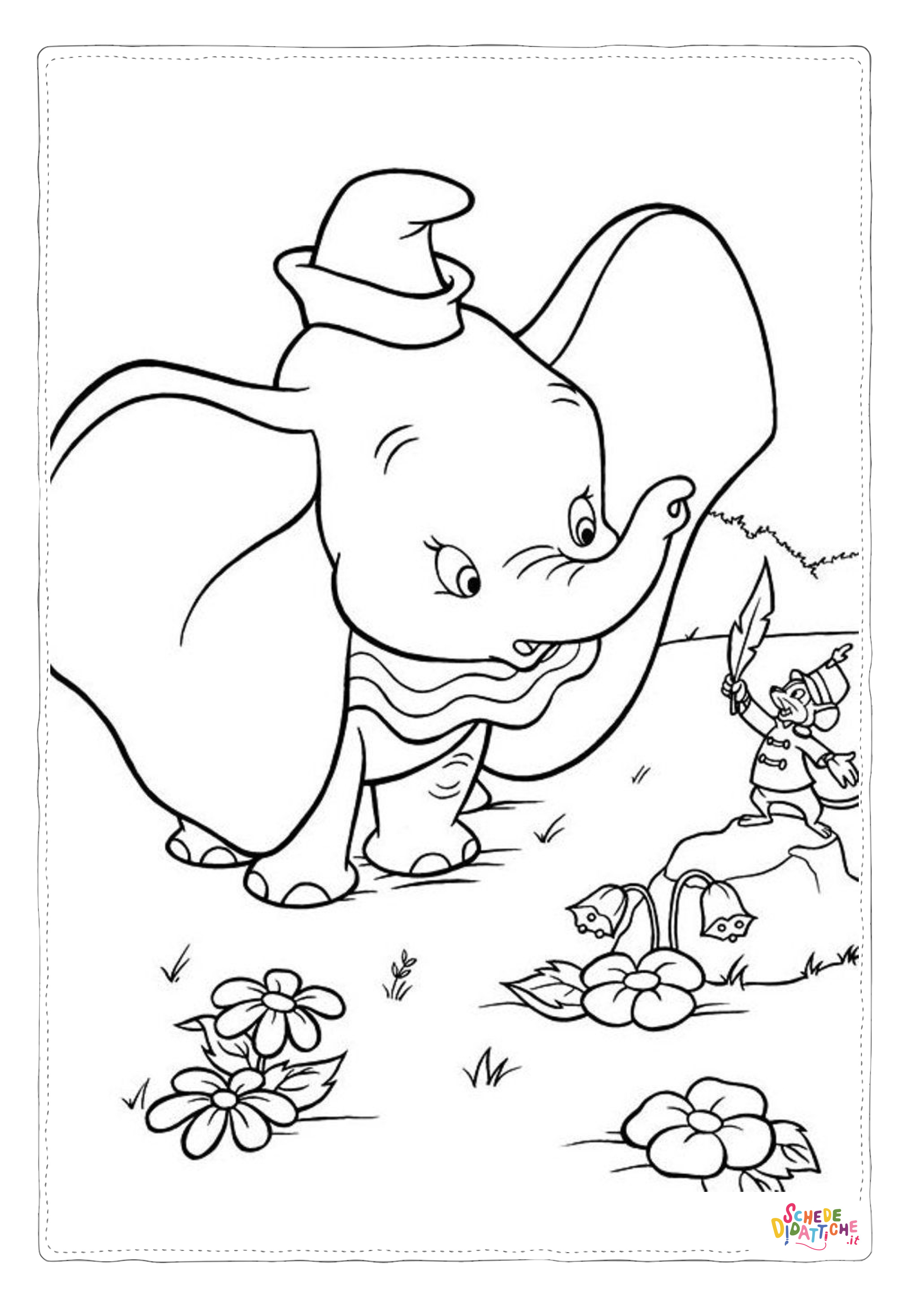 Disegno di Dumbo da stampare e colorare 64