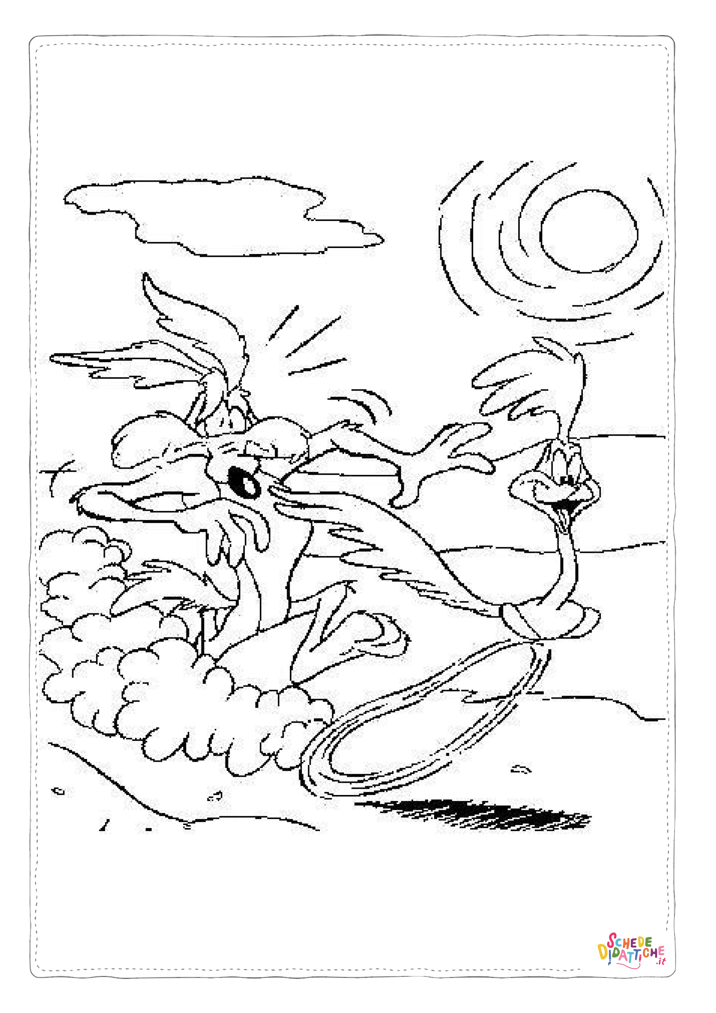 Disegno "Disegno di Willy il coyote da stampare e colorare 18" Disegno di Willy il coyote da stampare e colorare 18