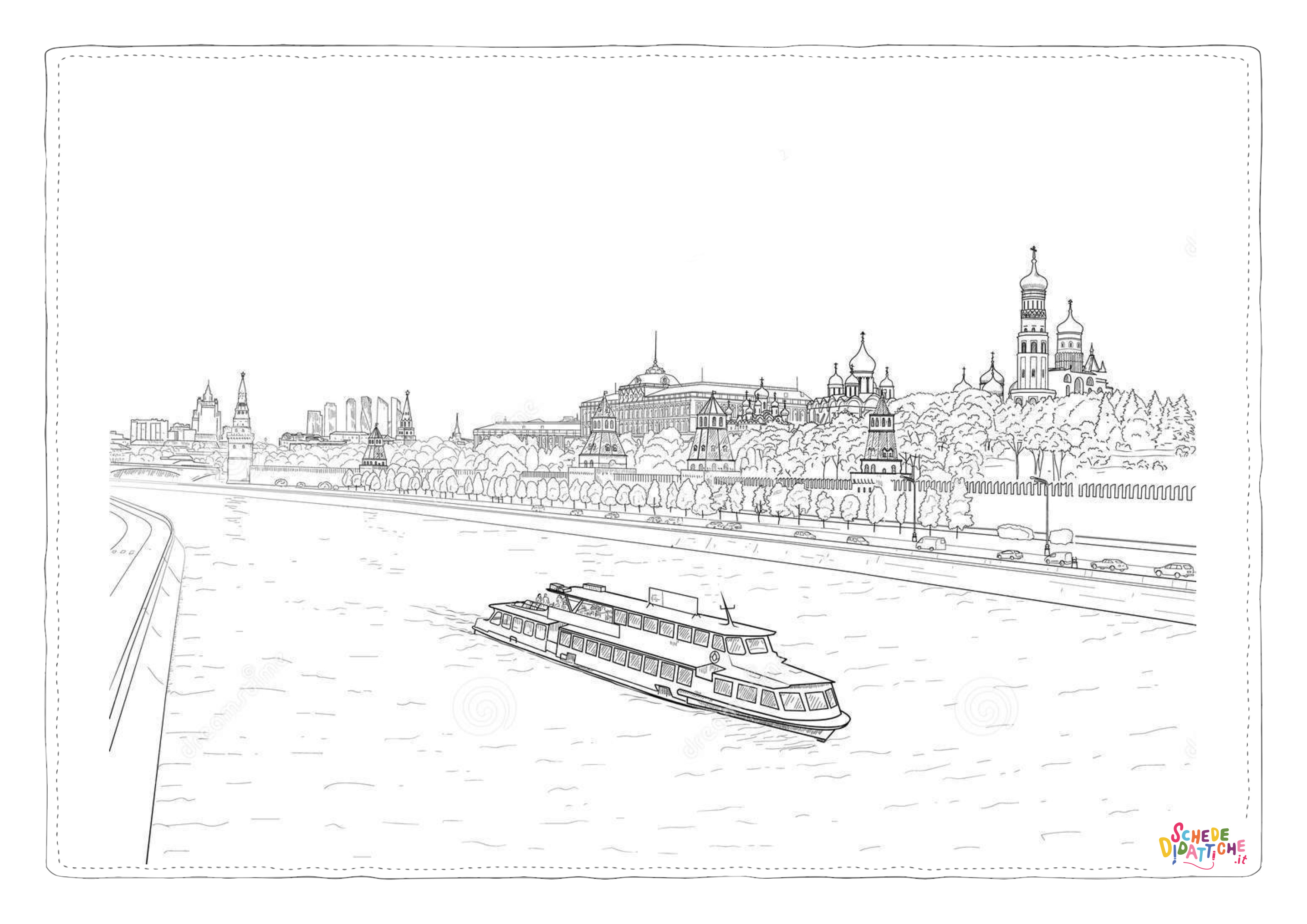 Disegno "Disegno di monumento famoso da stampare e colorare 33" Disegno di monumento famoso da stampare e colorare 33