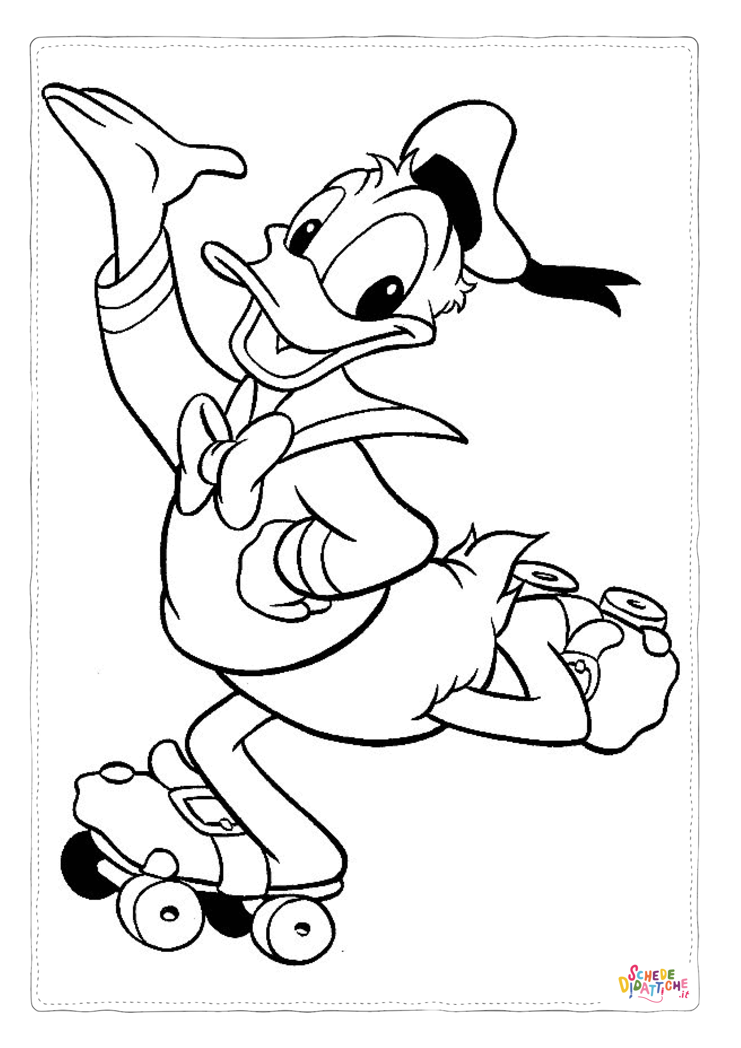 Disegno "Disegno di Paperino da stampare e colorare 107" Disegno di Paperino da stampare e colorare 107