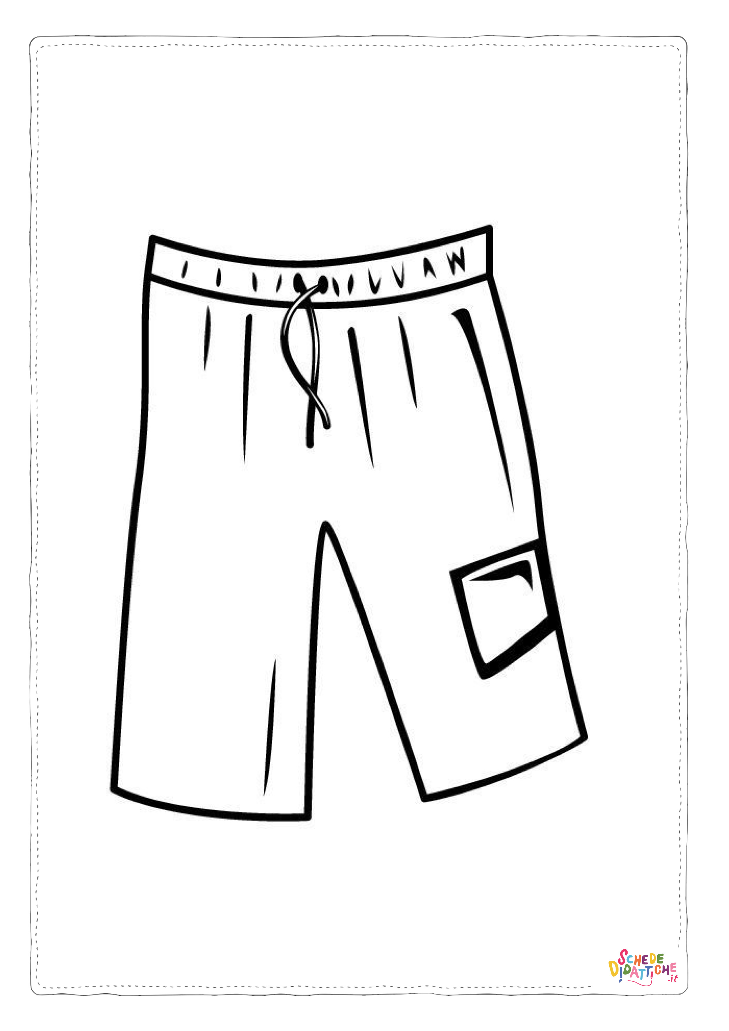 Disegno di pantalone da stampare e colorare 7