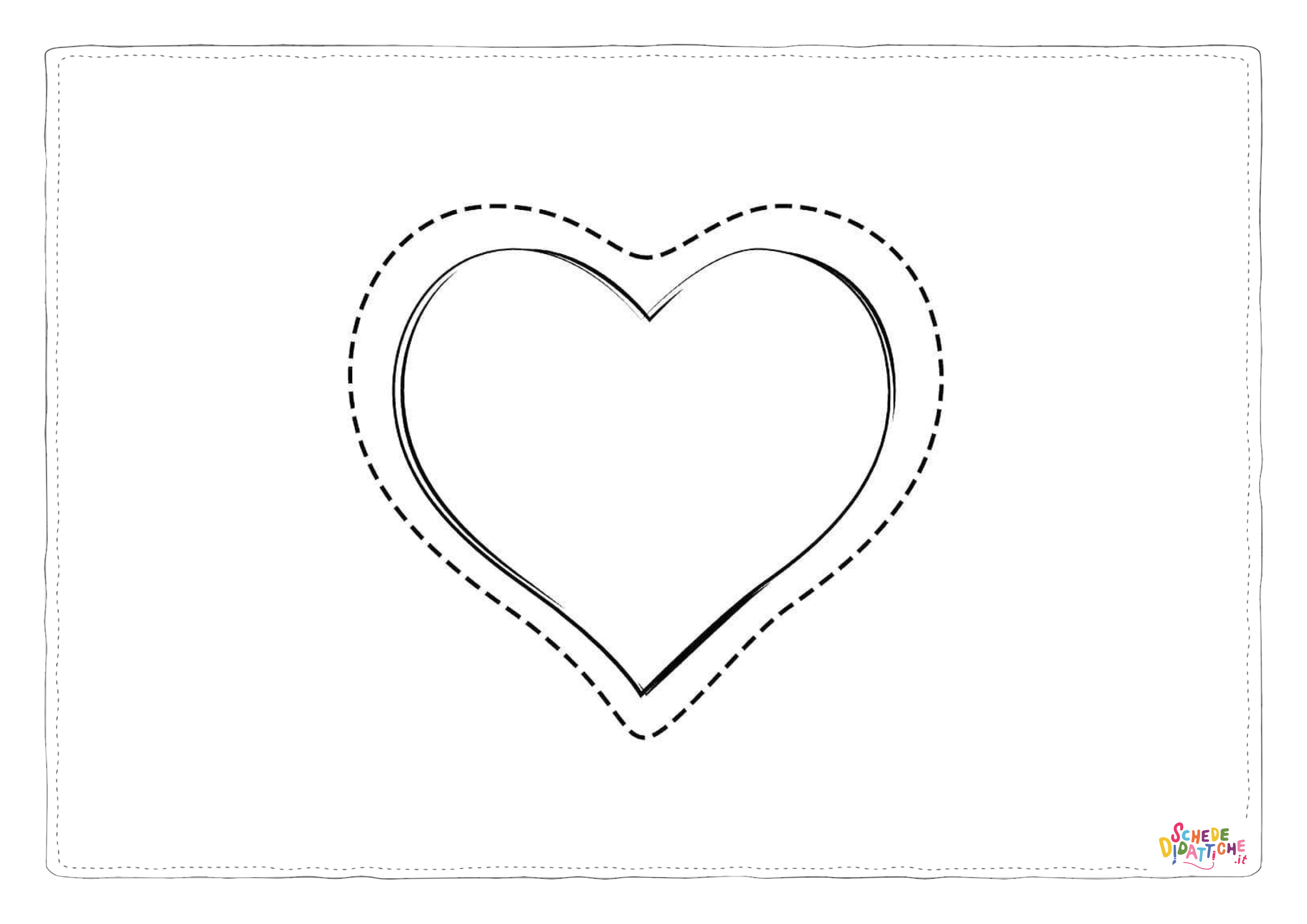 Disegno di cuore da stampare e colorare 82