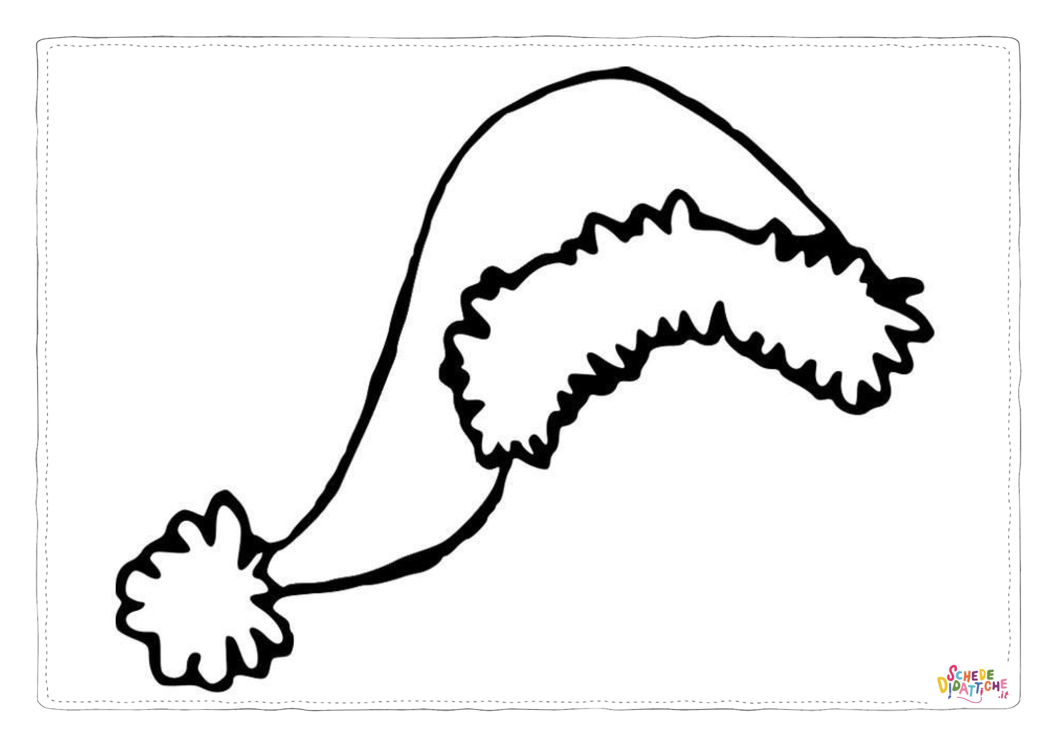 Disegno "Disegno di cappello di Natale da stampare e colorare 9" Disegno di cappello di Natale da stampare e colorare 9