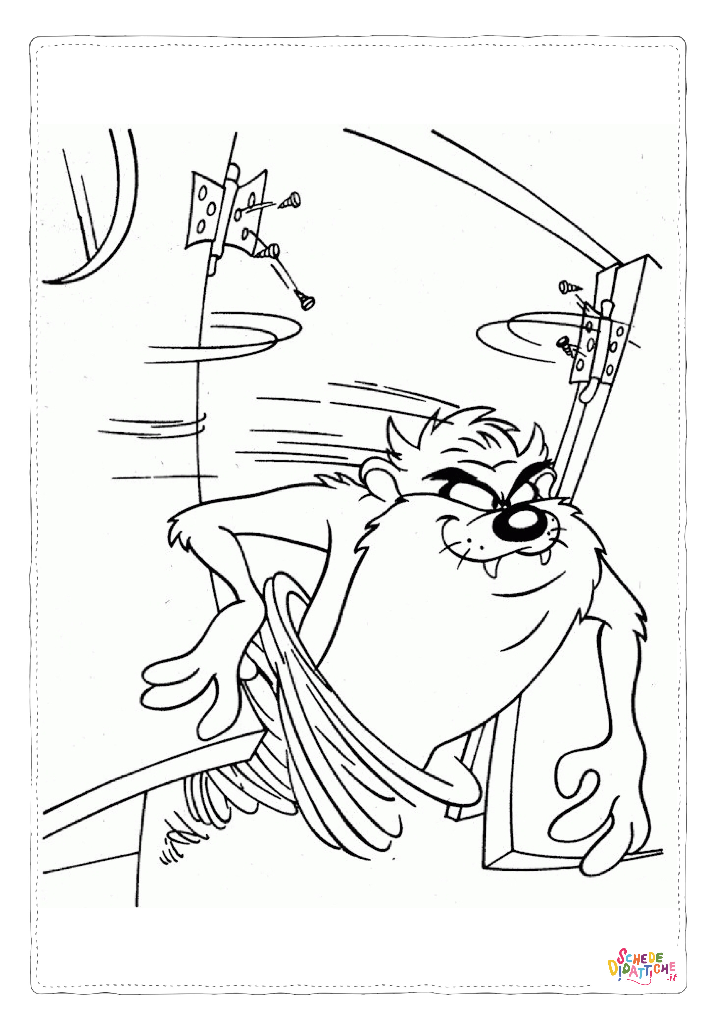 Disegno "Disegno di Il Diavolo della Tasmania da stampare e colorare 16" Disegno di Il Diavolo della Tasmania da stampare e colorare 16