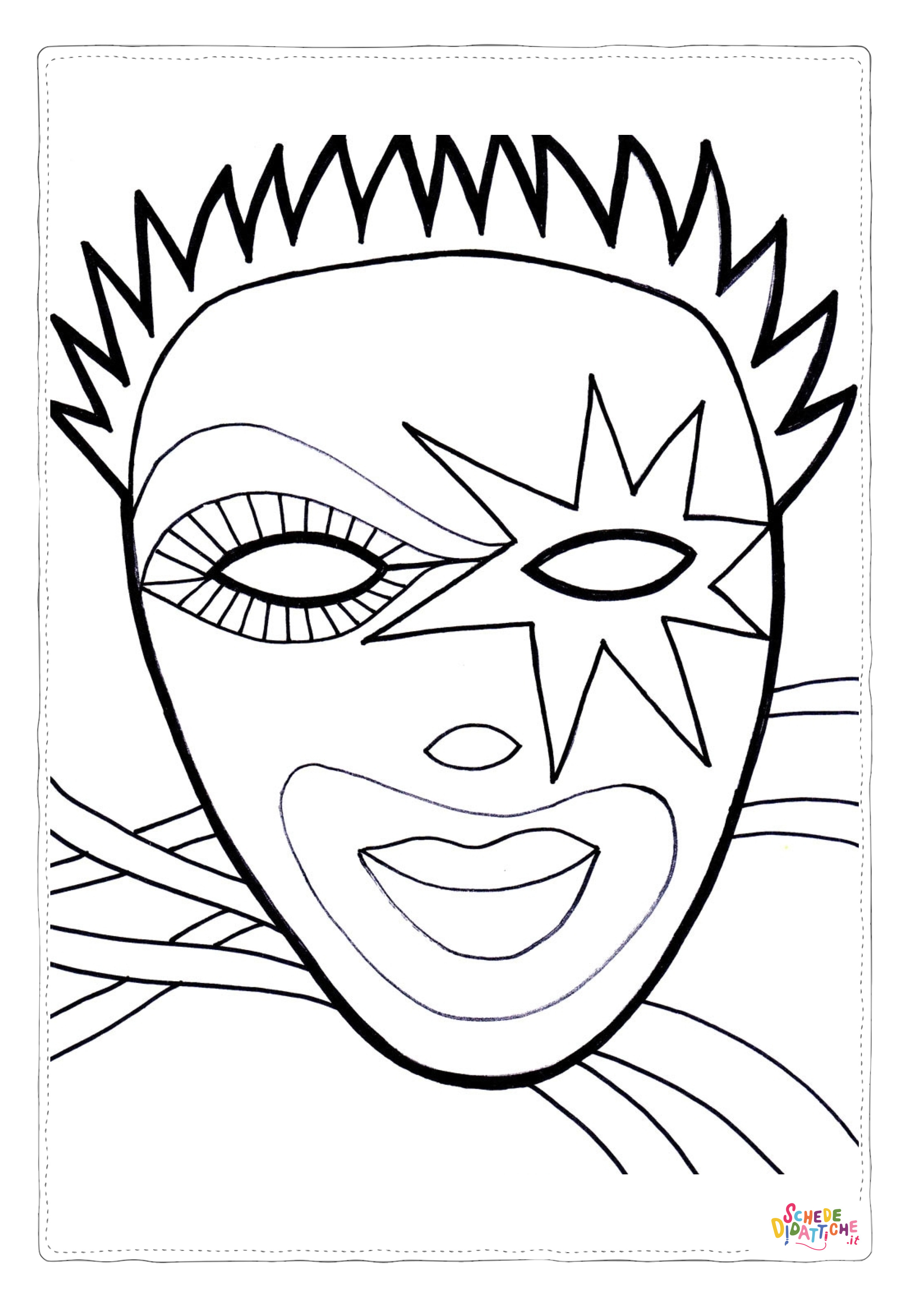 Disegno "Disegno di maschera da stampare e colorare 84" Disegno di maschera da stampare e colorare 84