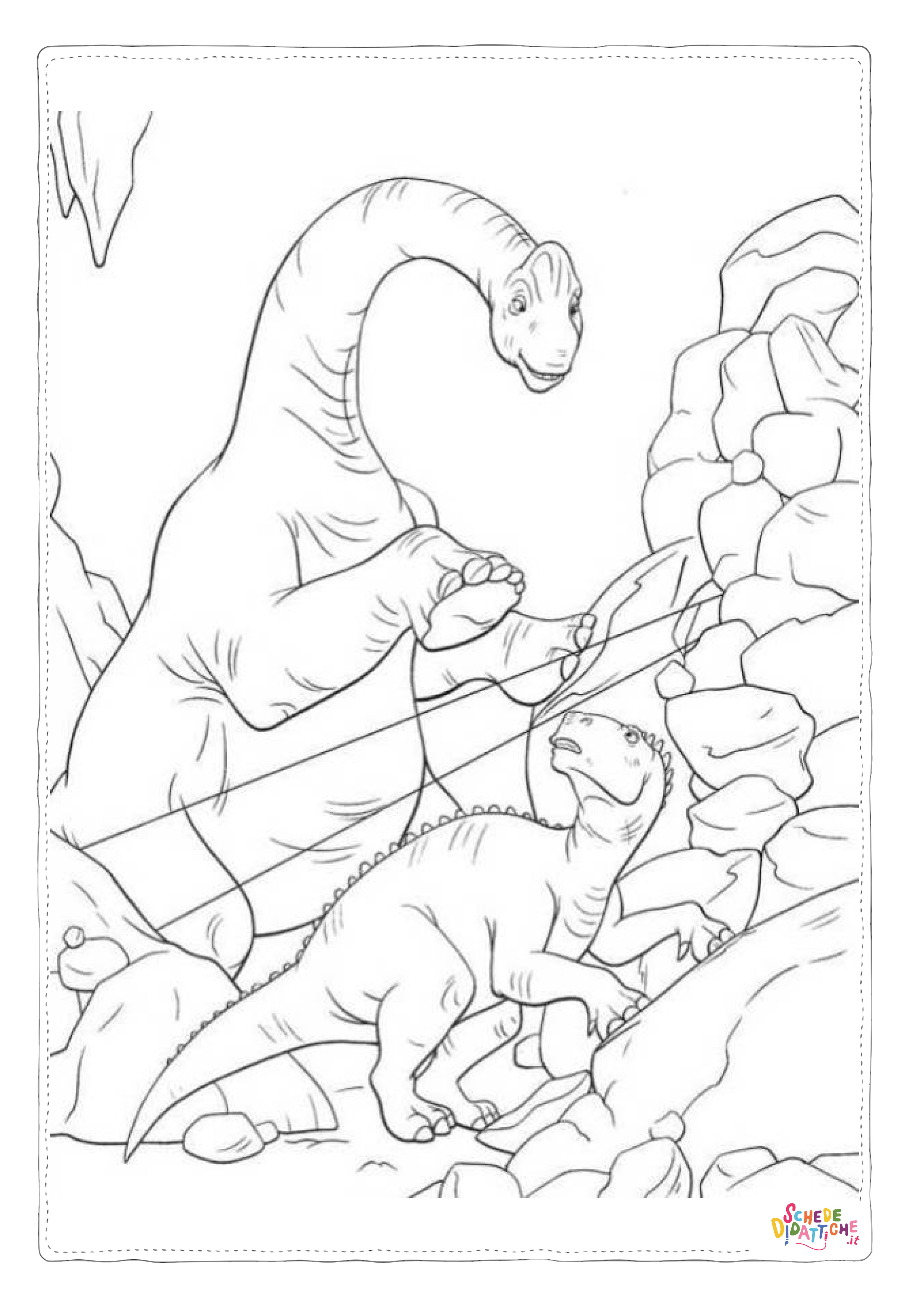 Disegno "Disegno di Brontosauro da stampare e colorare 2" Disegno di Brontosauro da stampare e colorare 2