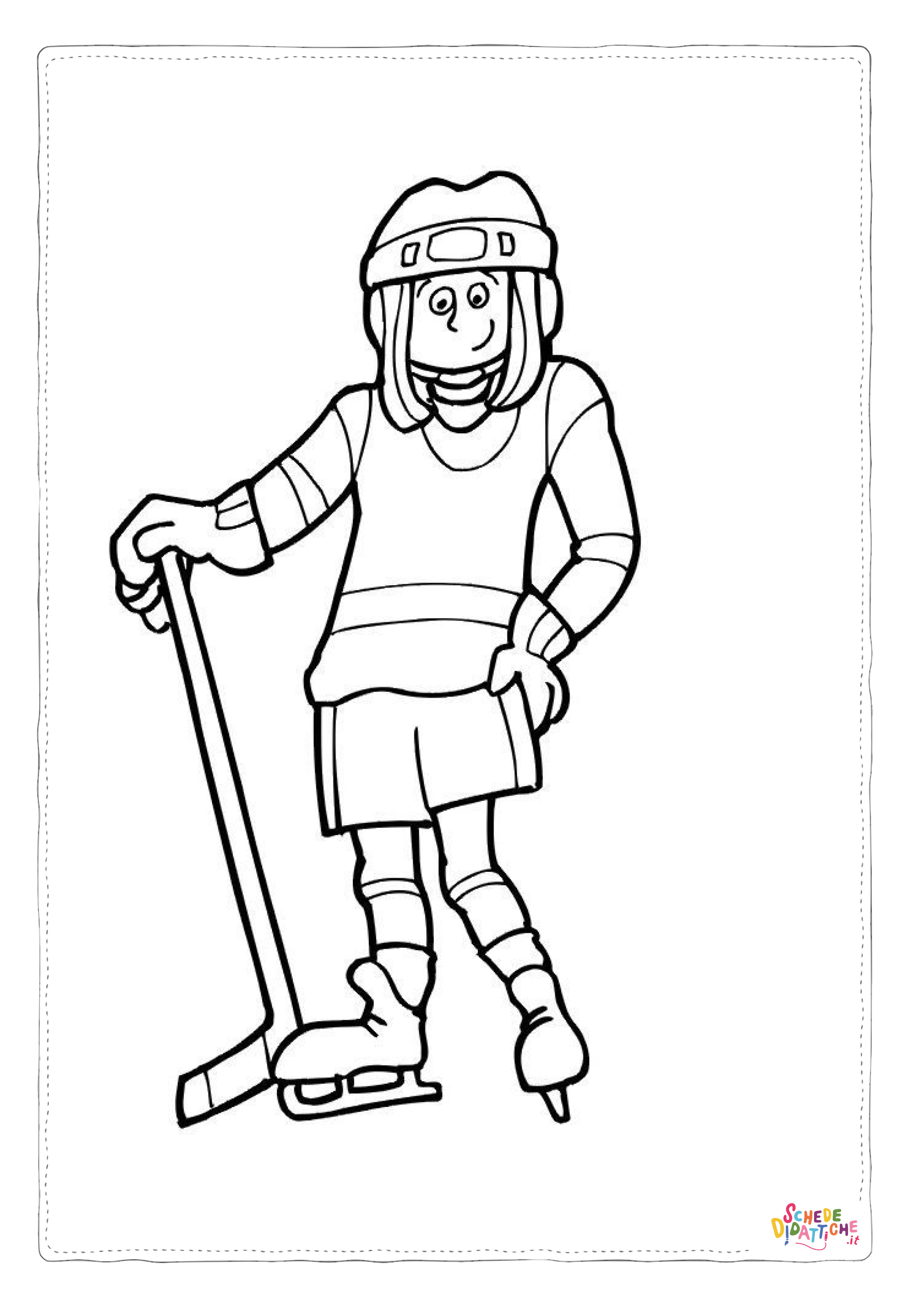 Disegno di hockey da stampare e colorare 3