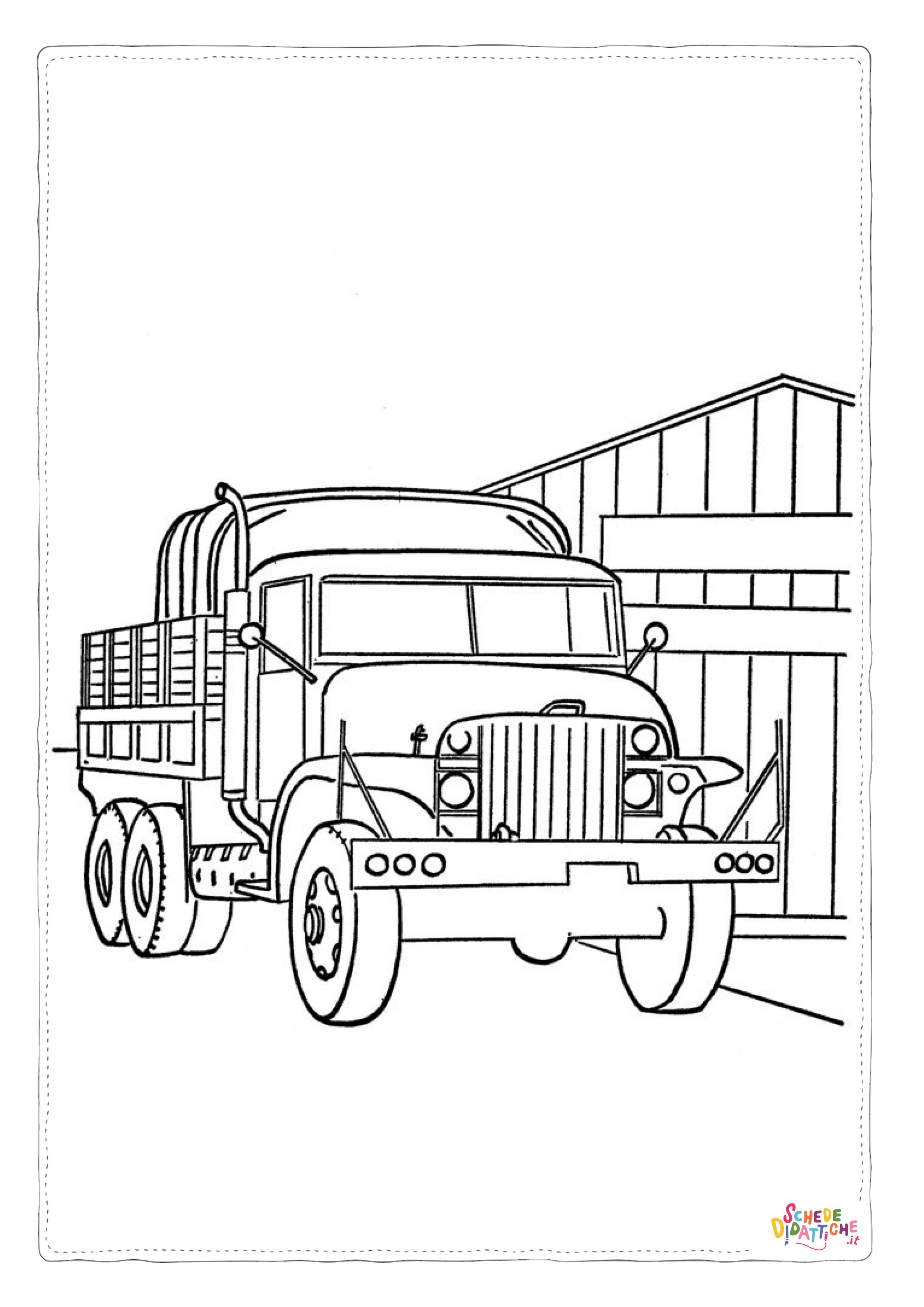 Disegno "Disegno di mezzo da lavoro da stampare e colorare 87" Disegno di mezzo da lavoro da stampare e colorare 87