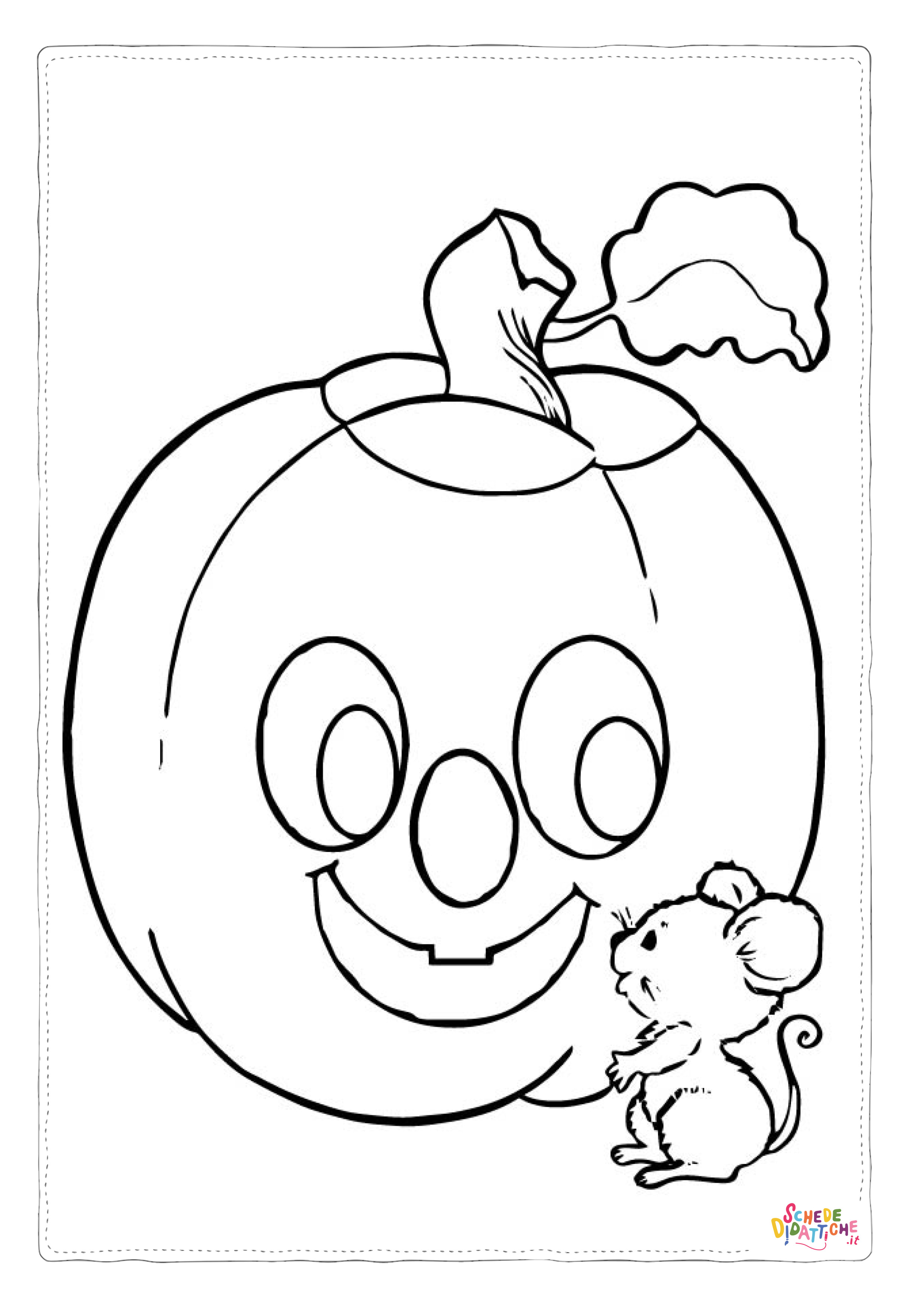 Disegno "Disegno di zucca di Halloween da stampare e colorare 129" Disegno di zucca di Halloween da stampare e colorare 129