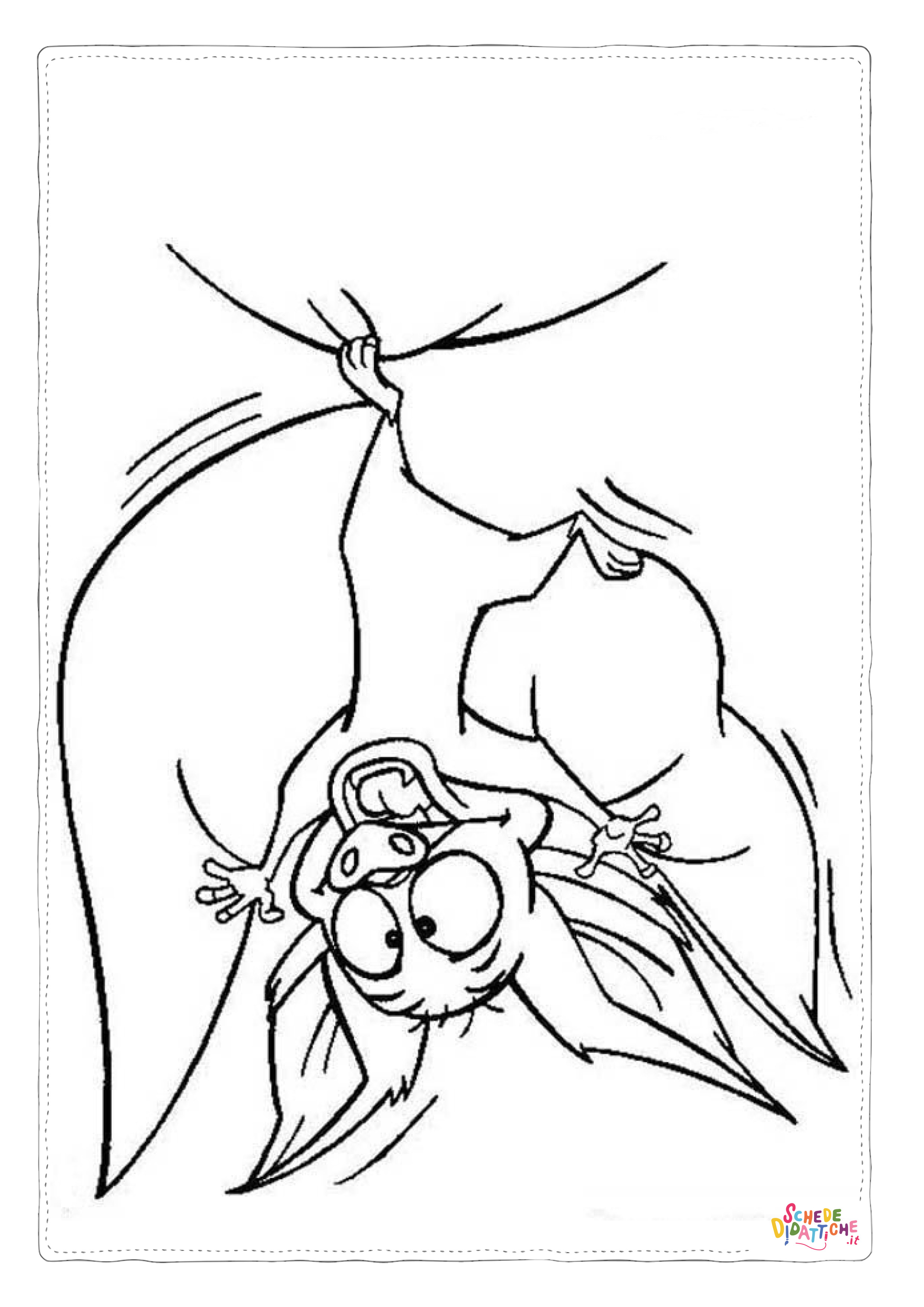 Disegno di pipistrello da stampare e colorare 15