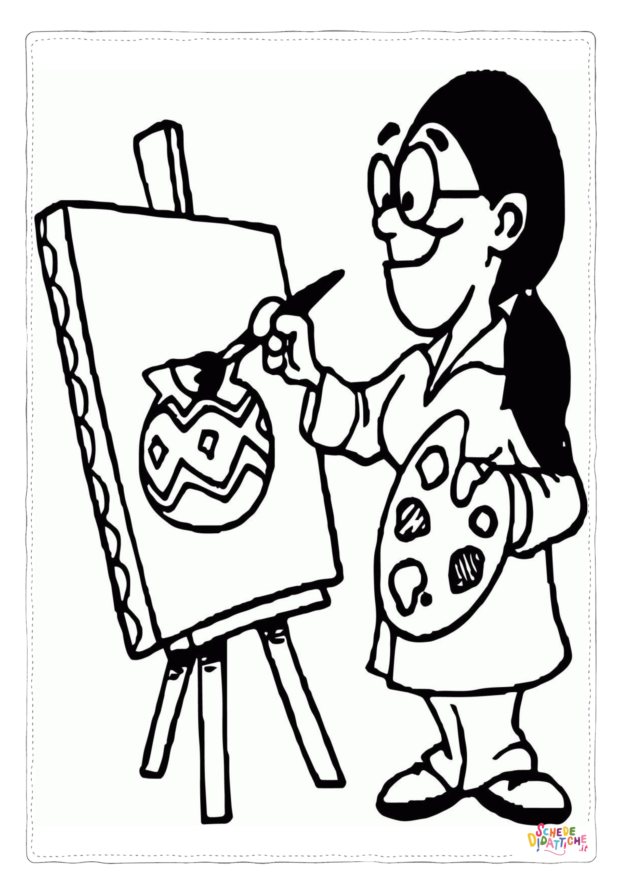 Disegno "Disegno di artista da stampare e colorare 16" Disegno di artista da stampare e colorare 16