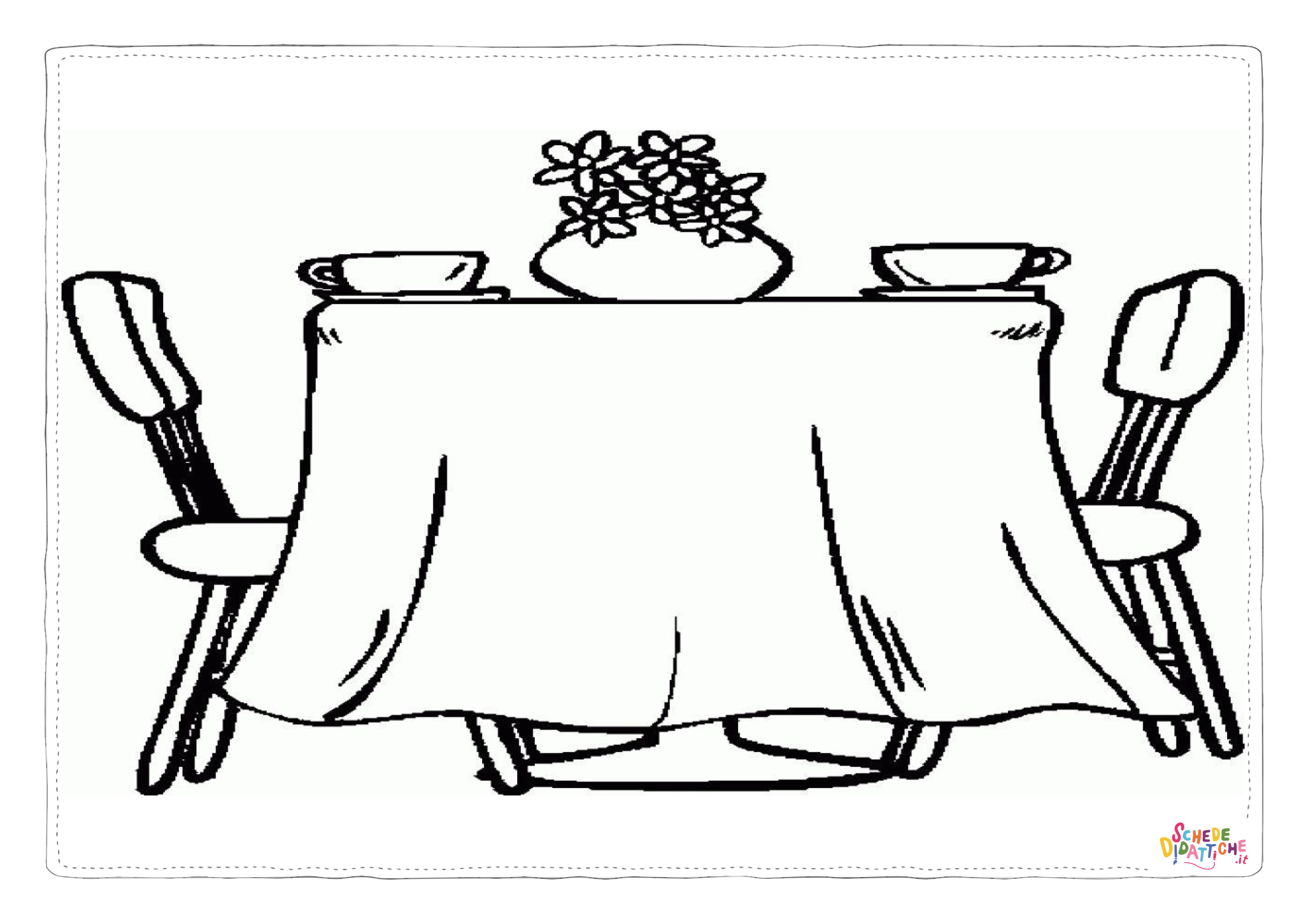 Disegno "Disegno di arredamento da stampare e colorare 2" Disegno di arredamento da stampare e colorare 2