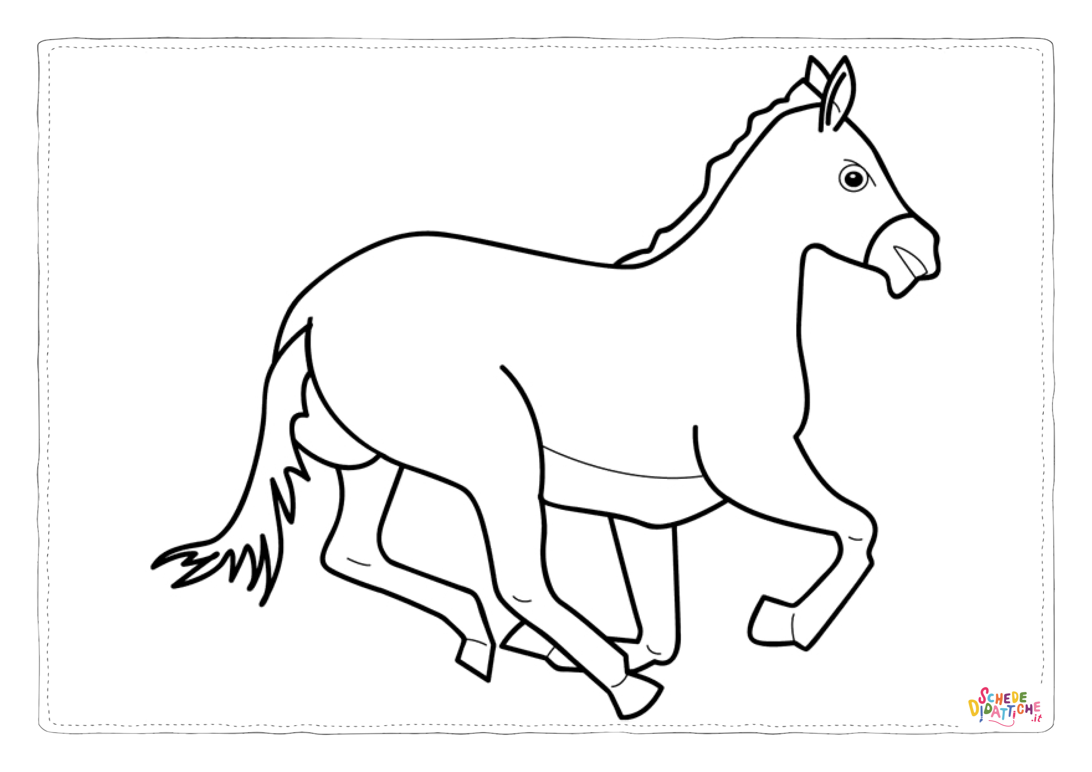 Disegno "Disegno di cavallo da stampare e colorare 6" Disegno di cavallo da stampare e colorare 6