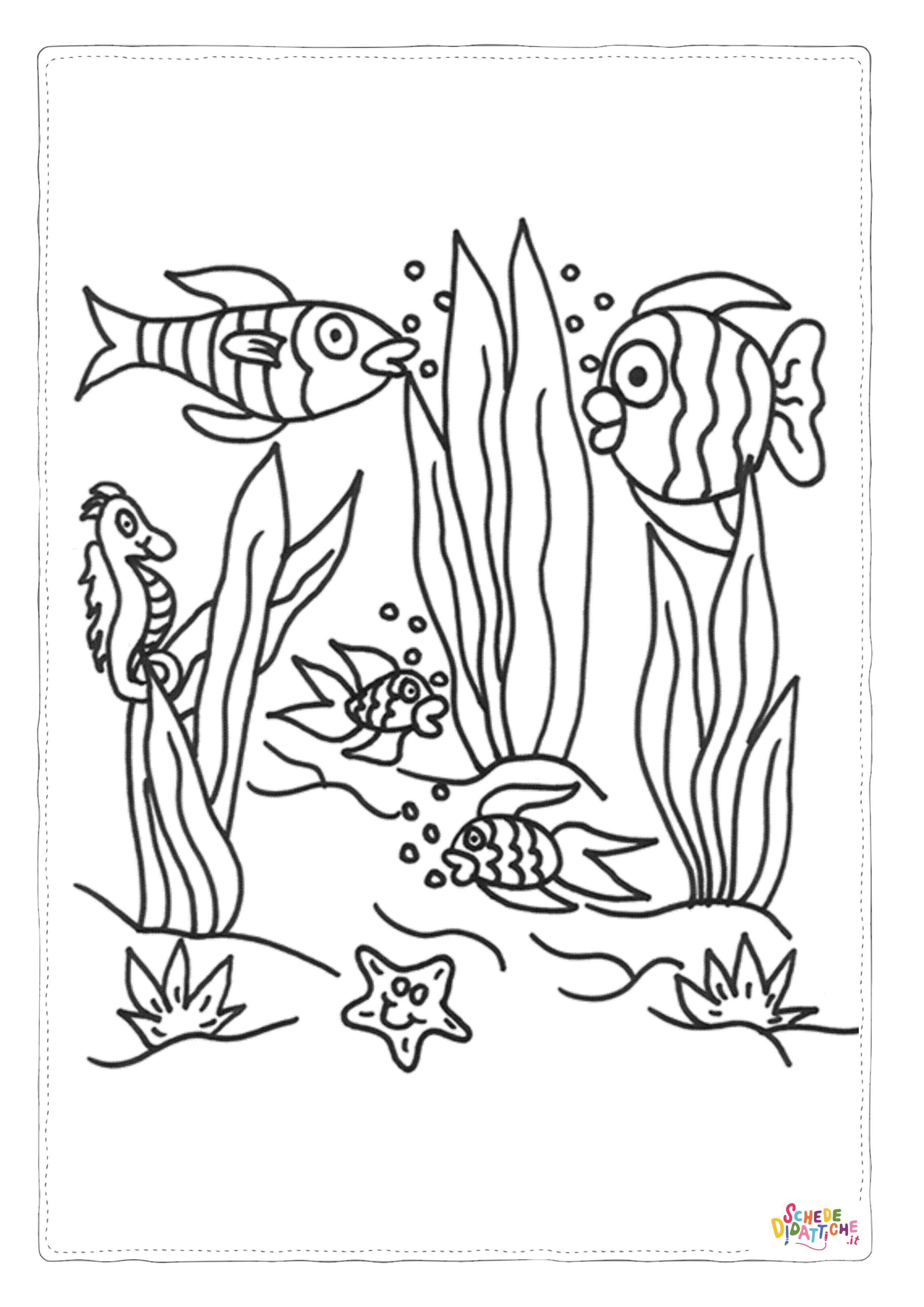 Disegno di pesce da stampare e colorare 129