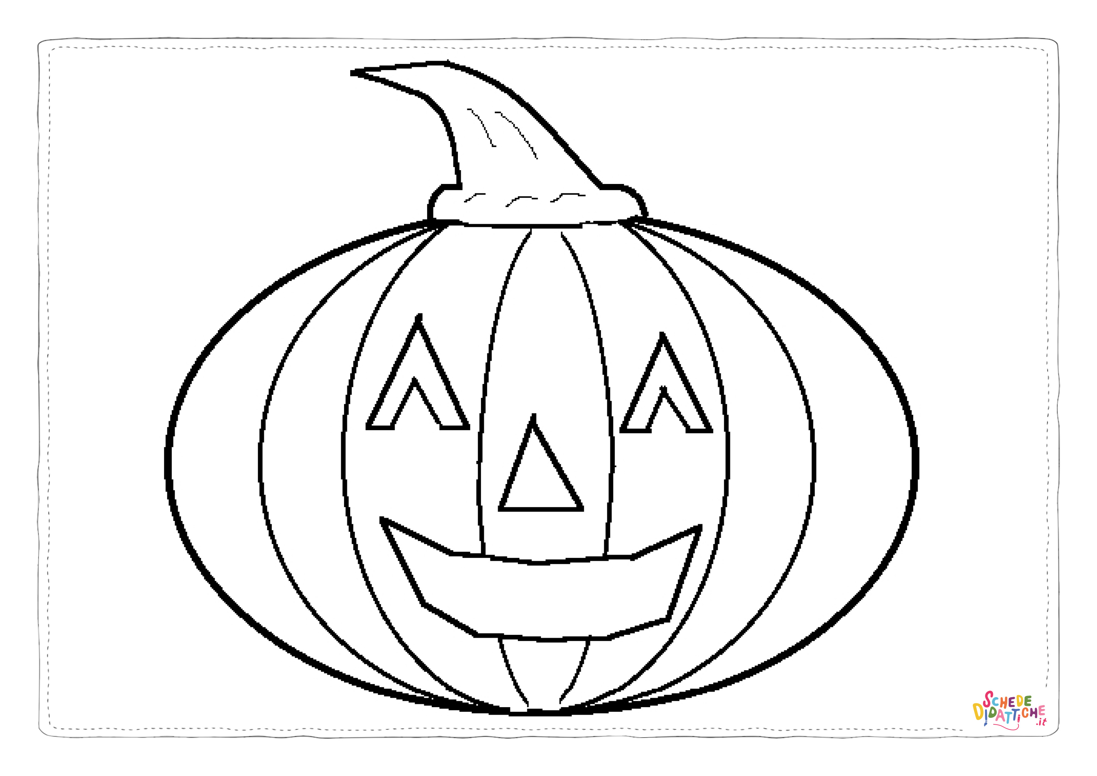 Disegno "Disegno di zucca di Halloween da stampare e colorare 109" Disegno di zucca di Halloween da stampare e colorare 109