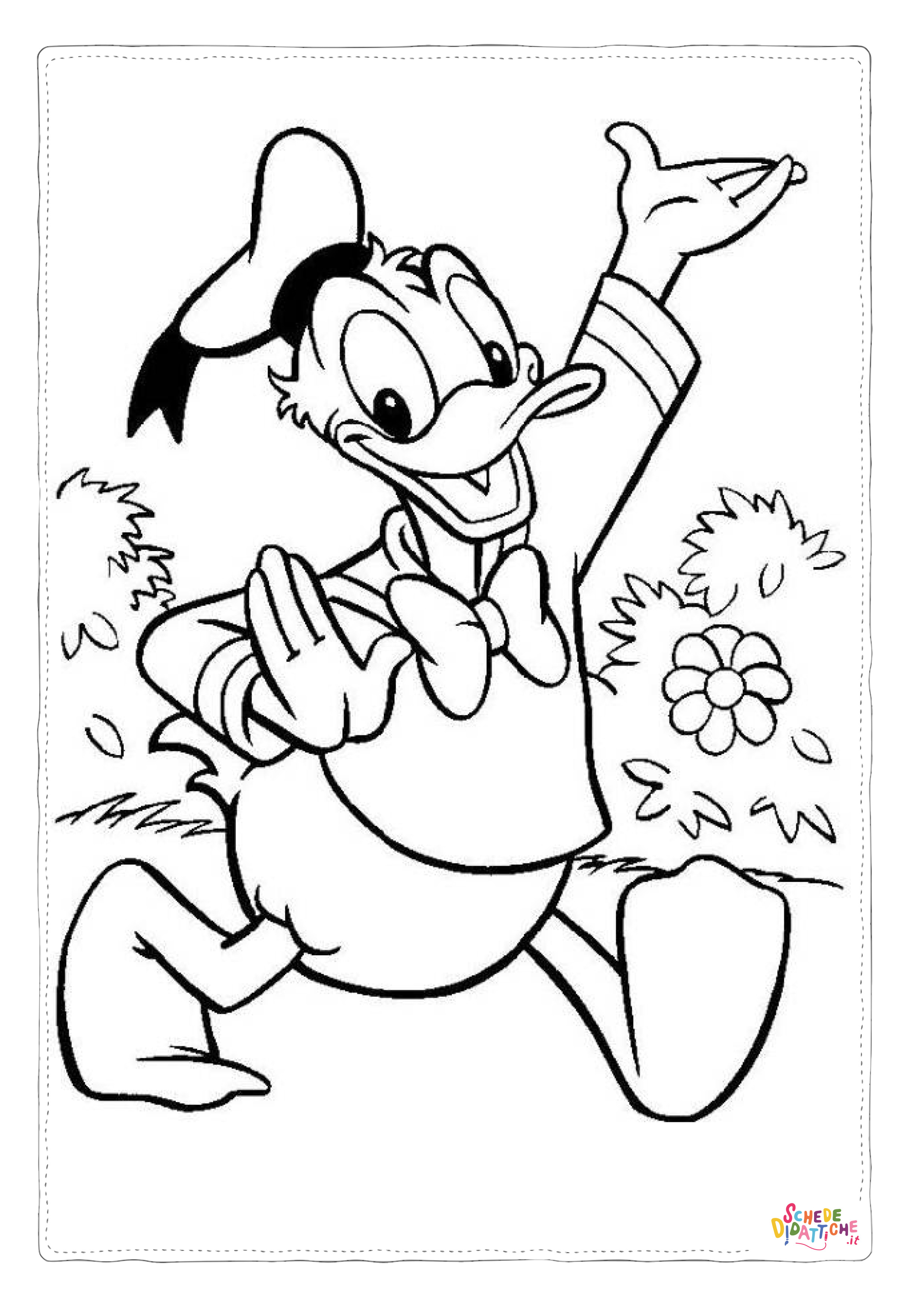 Disegno "Disegno di Paperino da stampare e colorare 18" Disegno di Paperino da stampare e colorare 18