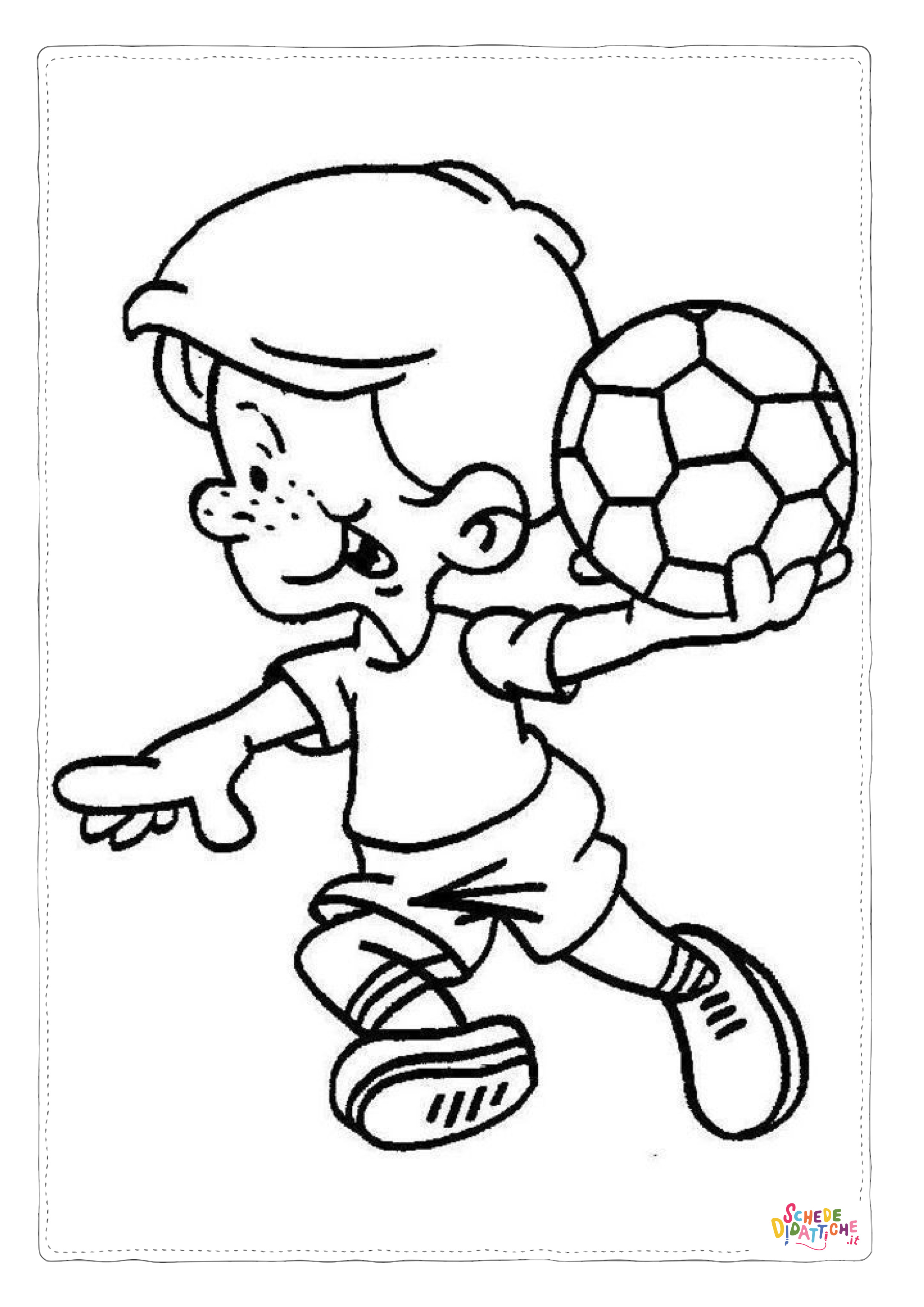 Disegno "Disegno di calcio da stampare e colorare 1" Disegno di calcio da stampare e colorare 1