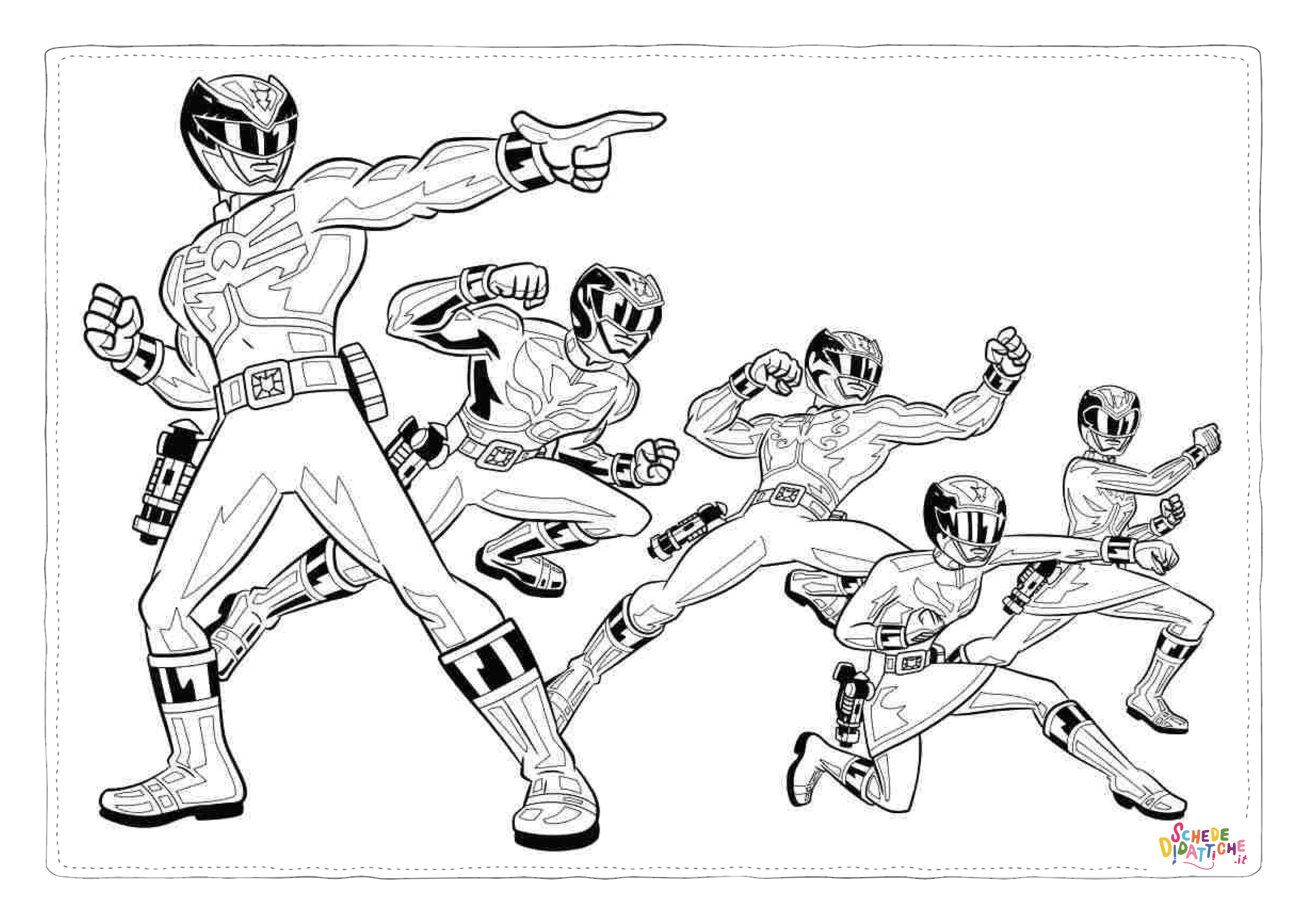Disegno di Power Rangers da stampare e colorare 28