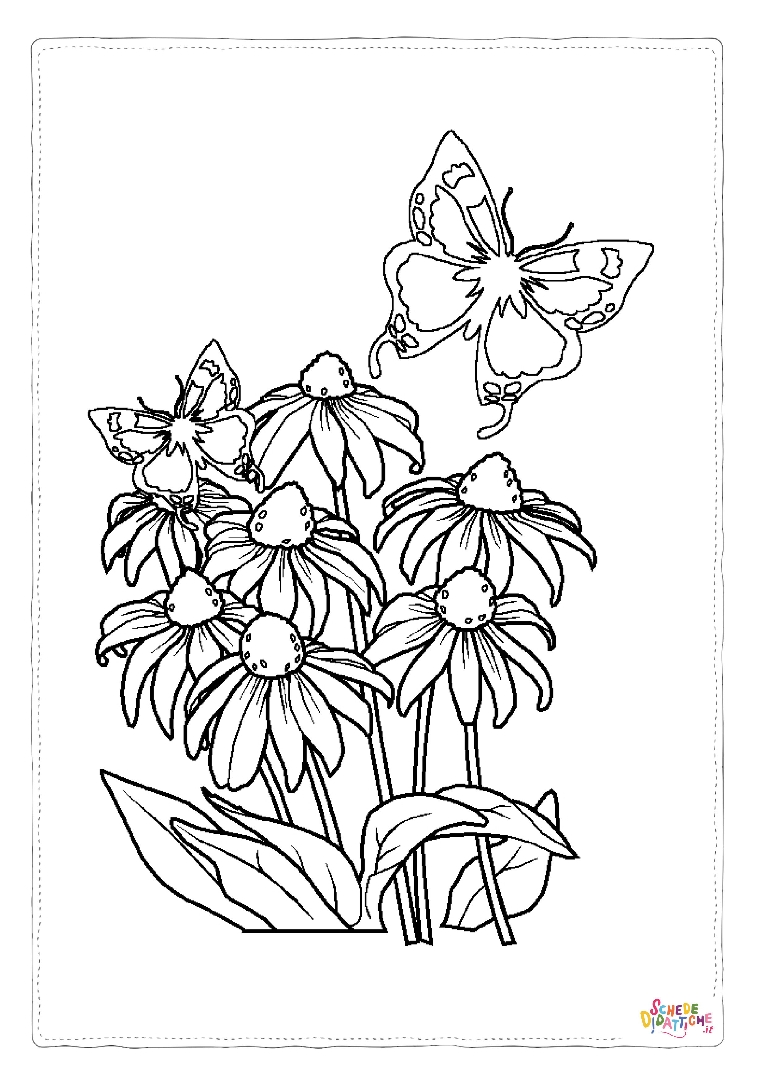 Disegno "Disegno di fiore da stampare e colorare 133" Disegno di fiore da stampare e colorare 133
