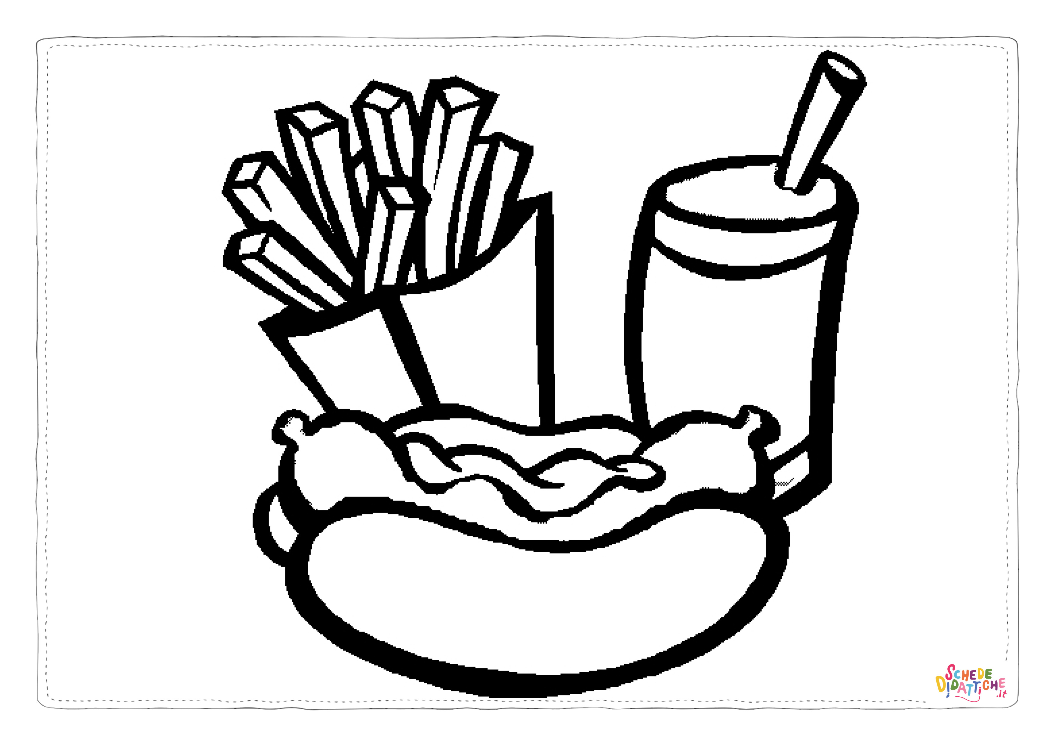 Disegno "Disegno di fast food da stampare e colorare 21" Disegno di fast food da stampare e colorare 21