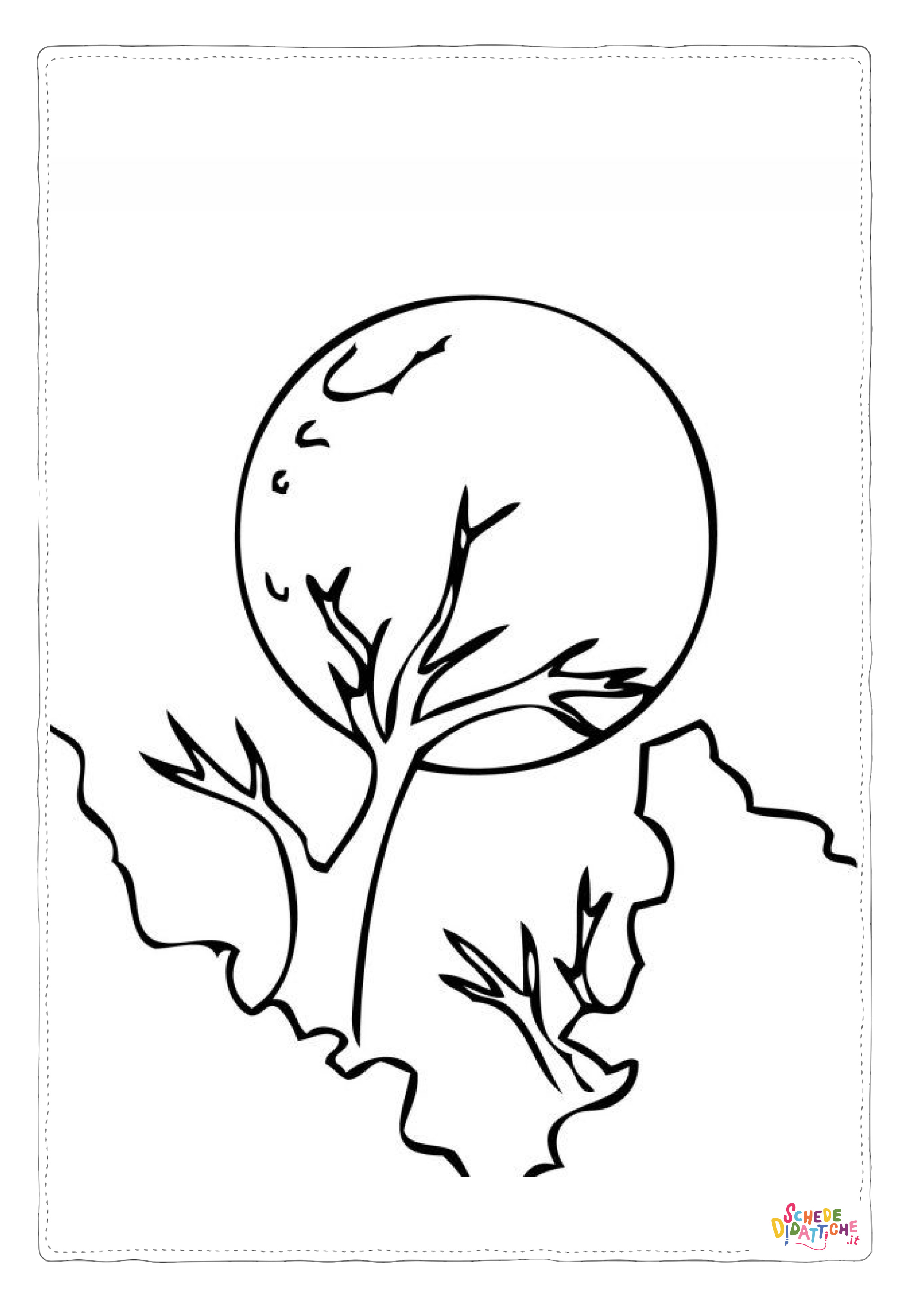 Disegno "Disegno di albero da stampare e colorare 89" Disegno di albero da stampare e colorare 89