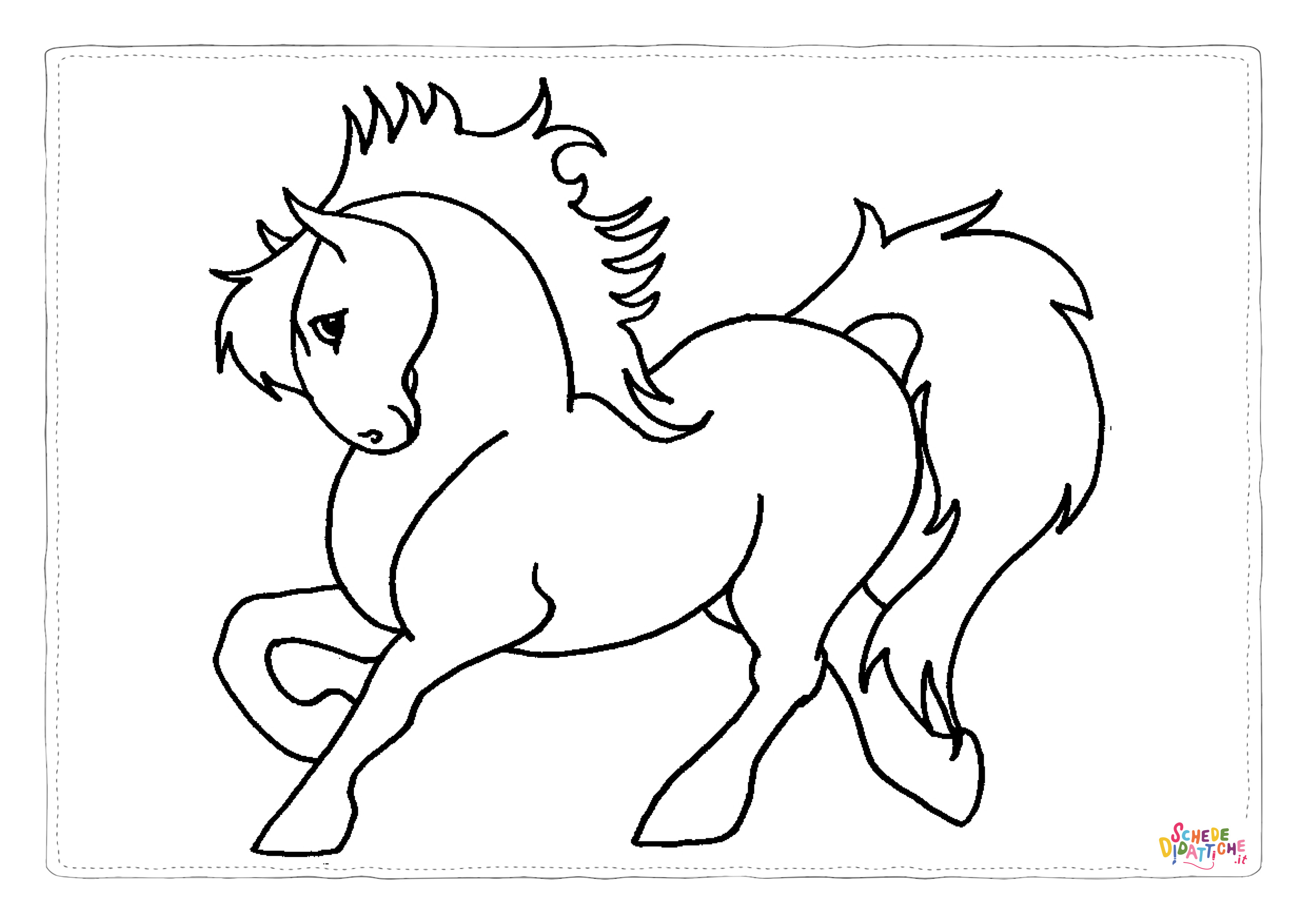 Disegno "Disegno di cavallo da stampare e colorare 170" Disegno di cavallo da stampare e colorare 170