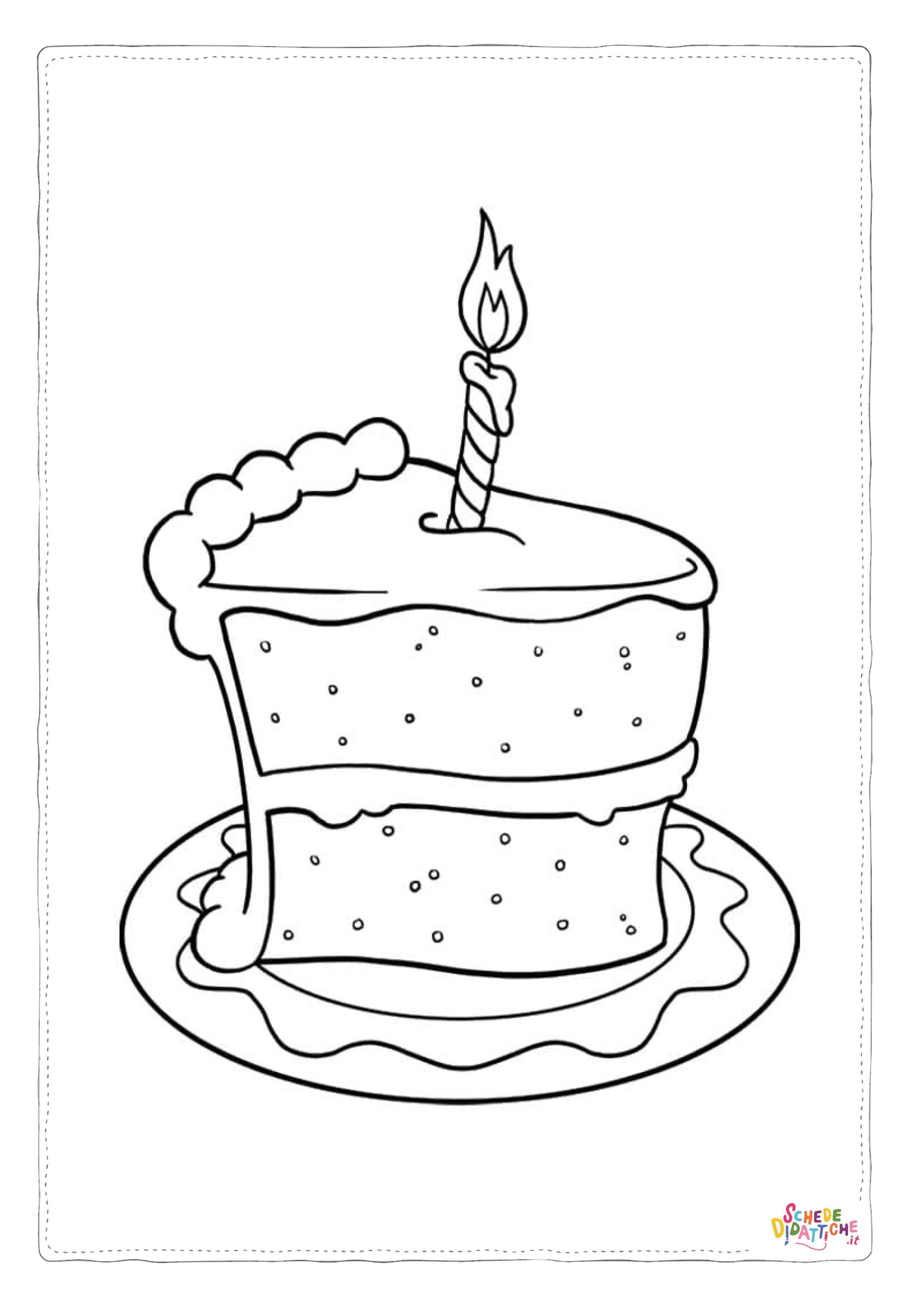 Disegno "Disegno di compleanno da stampare e colorare 80" Disegno di compleanno da stampare e colorare 80
