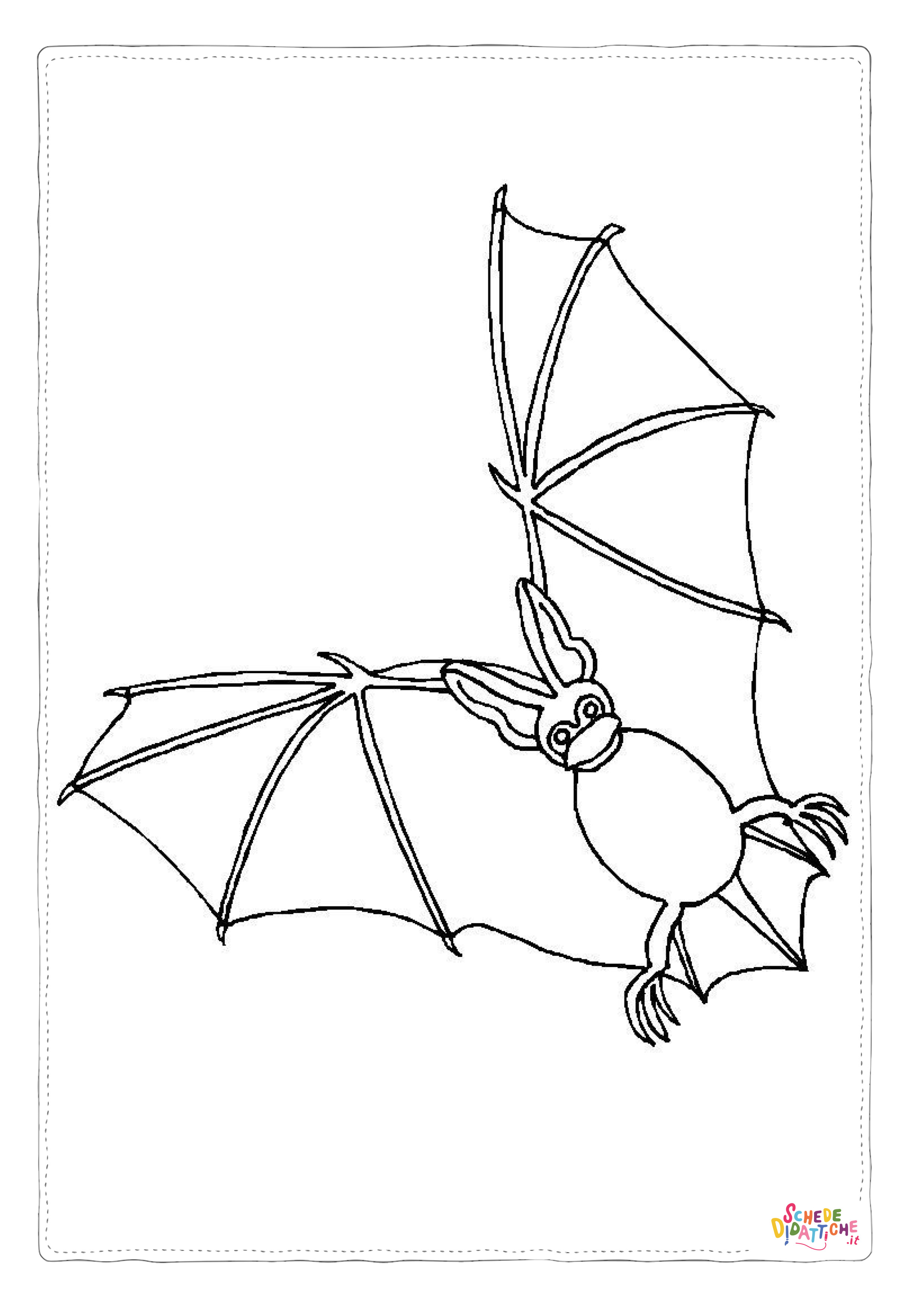 Disegno di pipistrello da stampare e colorare 19