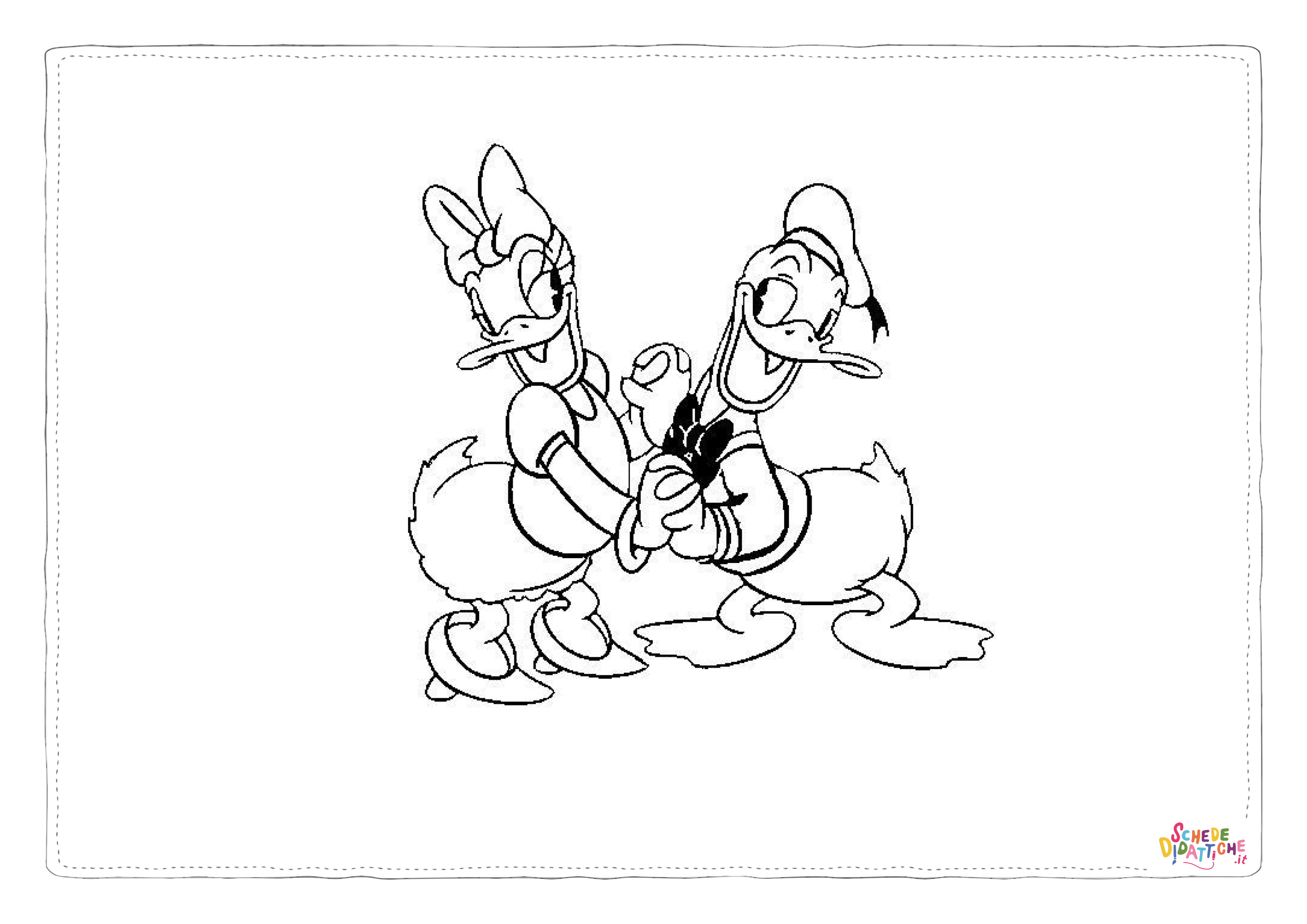 Disegno "Disegno di Paperino da stampare e colorare 129" Disegno di Paperino da stampare e colorare 129