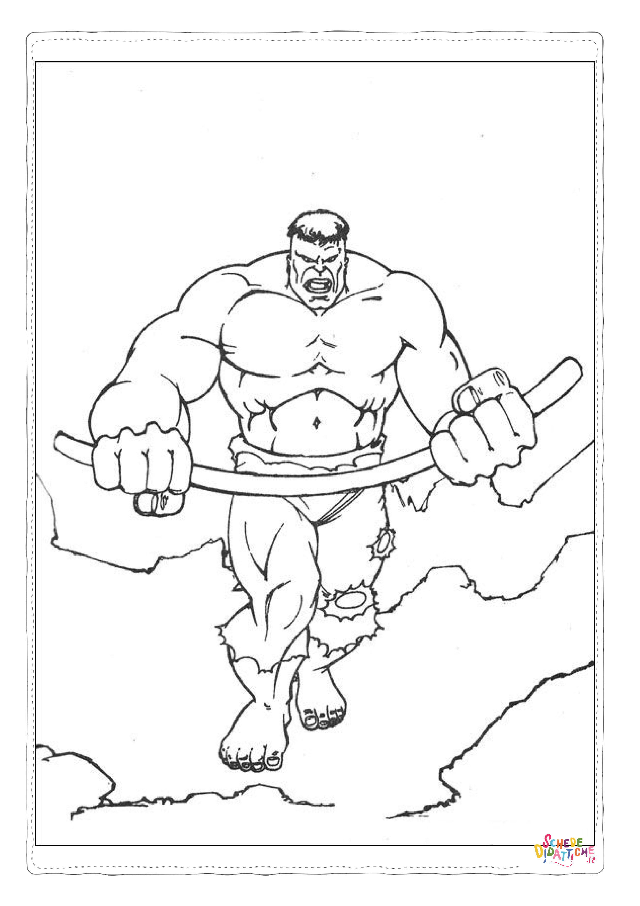 Disegno "Disegno di Hulk da stampare e colorare 23" Disegno di Hulk da stampare e colorare 23