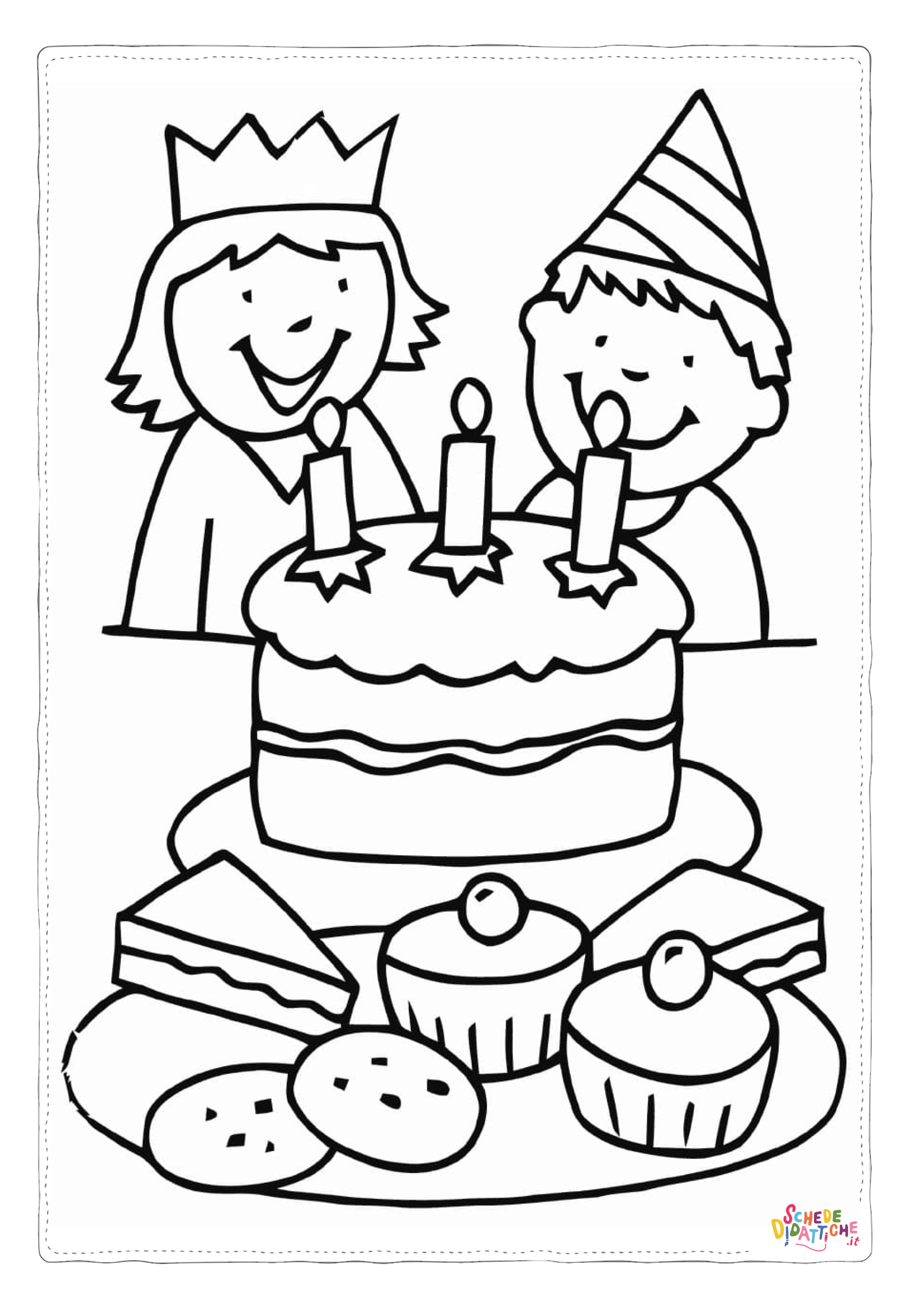 Disegno "Disegno di compleanno da stampare e colorare 71" Disegno di compleanno da stampare e colorare 71