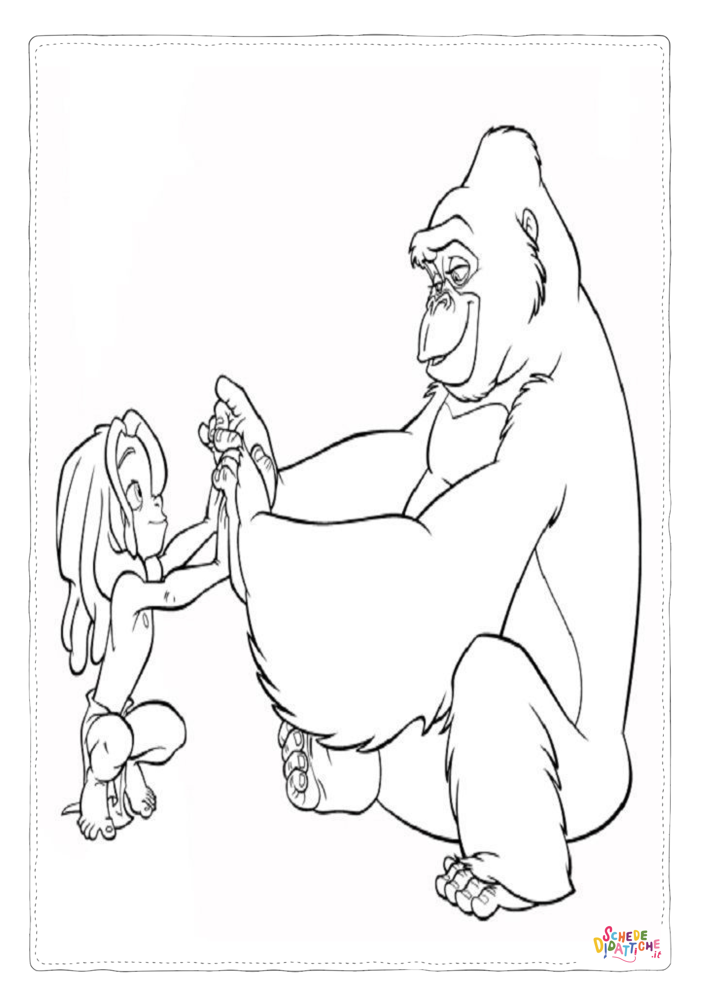 Disegno "Disegno di Tarzan da stampare e colorare 20" Disegno di Tarzan da stampare e colorare 20