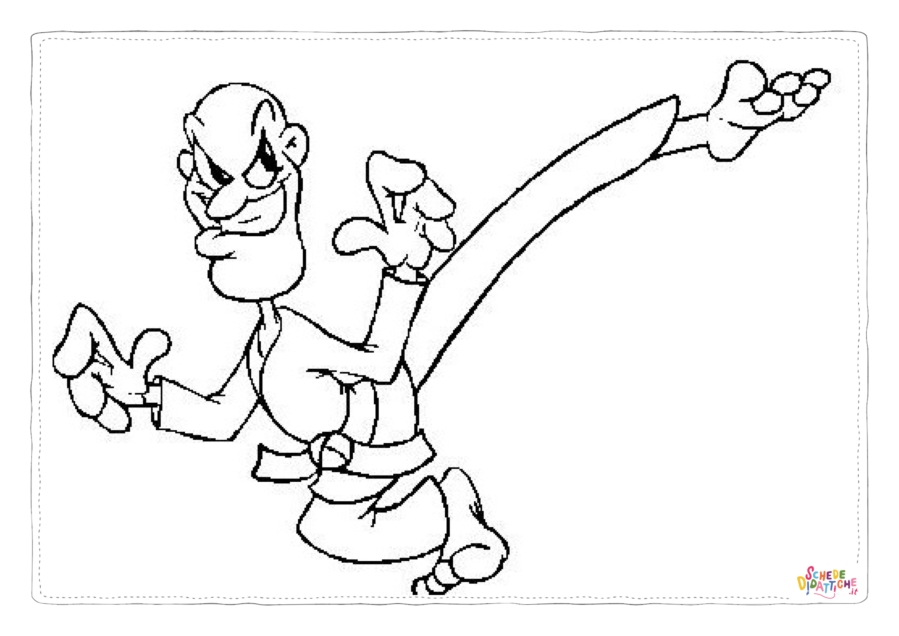 Disegno "Disegno di karate da stampare e colorare 5" Disegno di karate da stampare e colorare 5