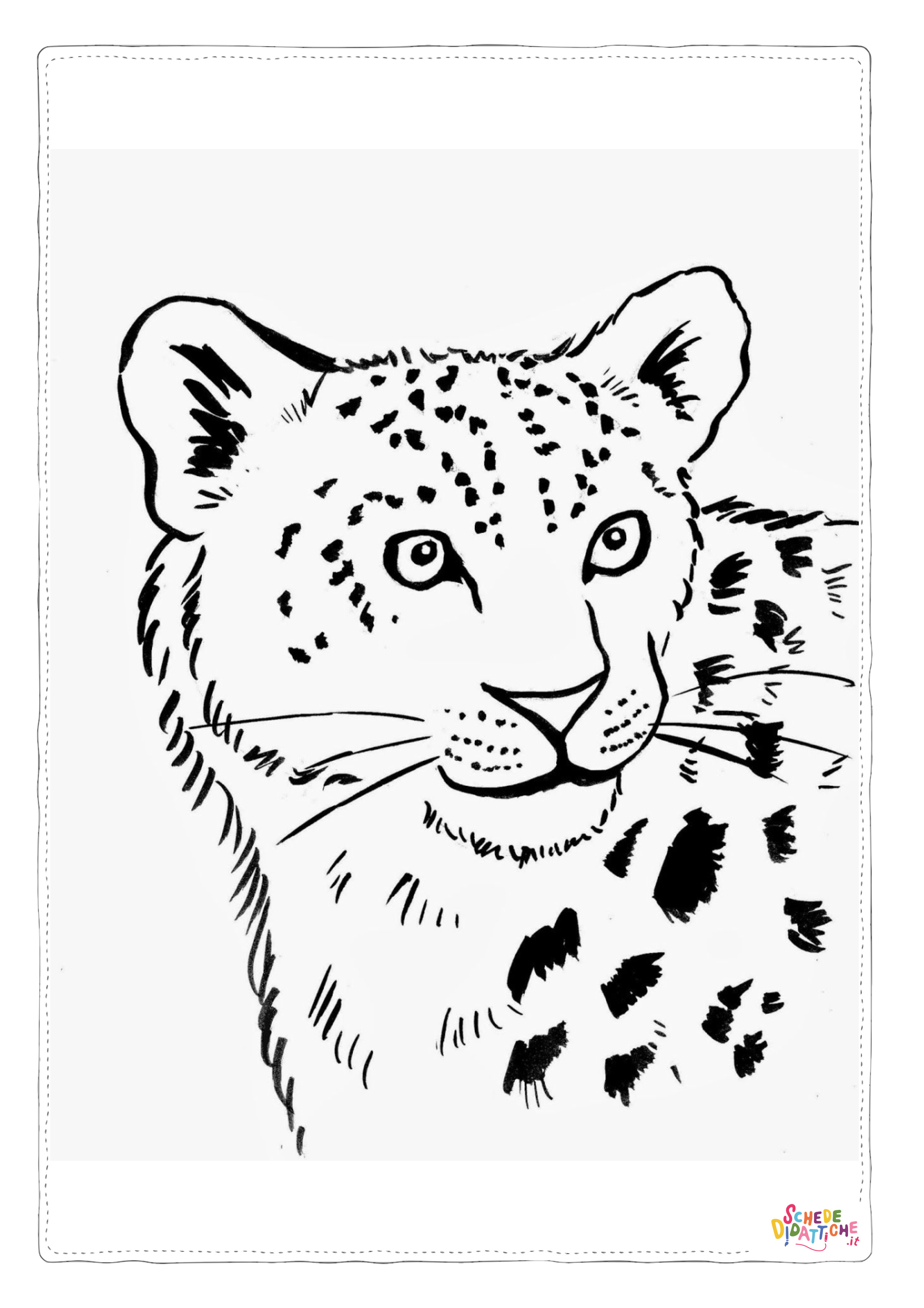Disegno di leopardo da stampare e colorare 12