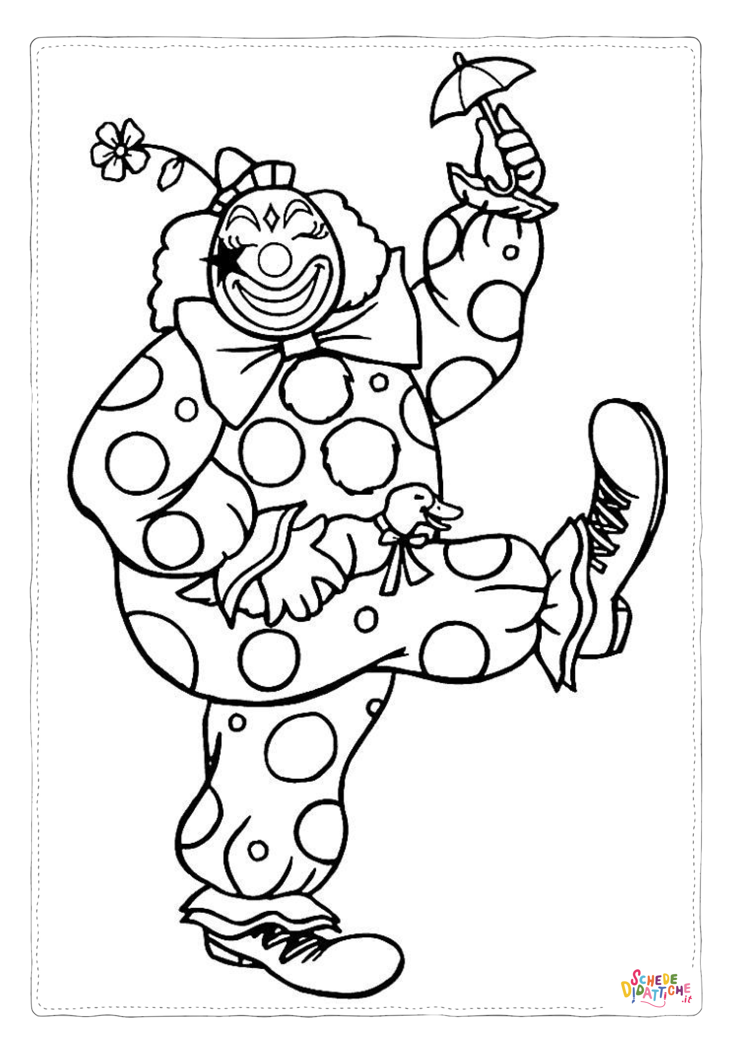 Disegno di clown da stampare e colorare 54