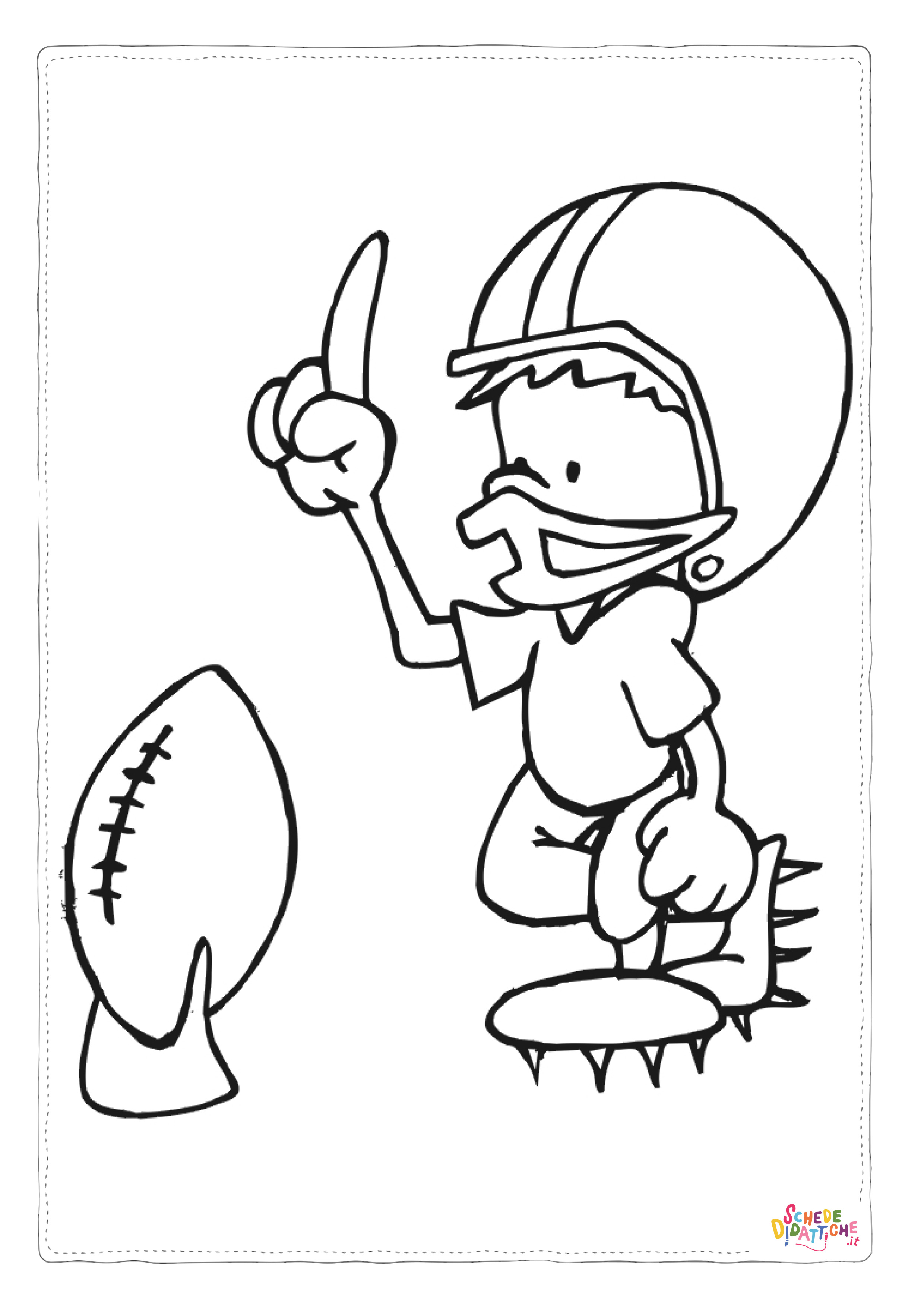 Disegno di football americano da stampare e colorare 101