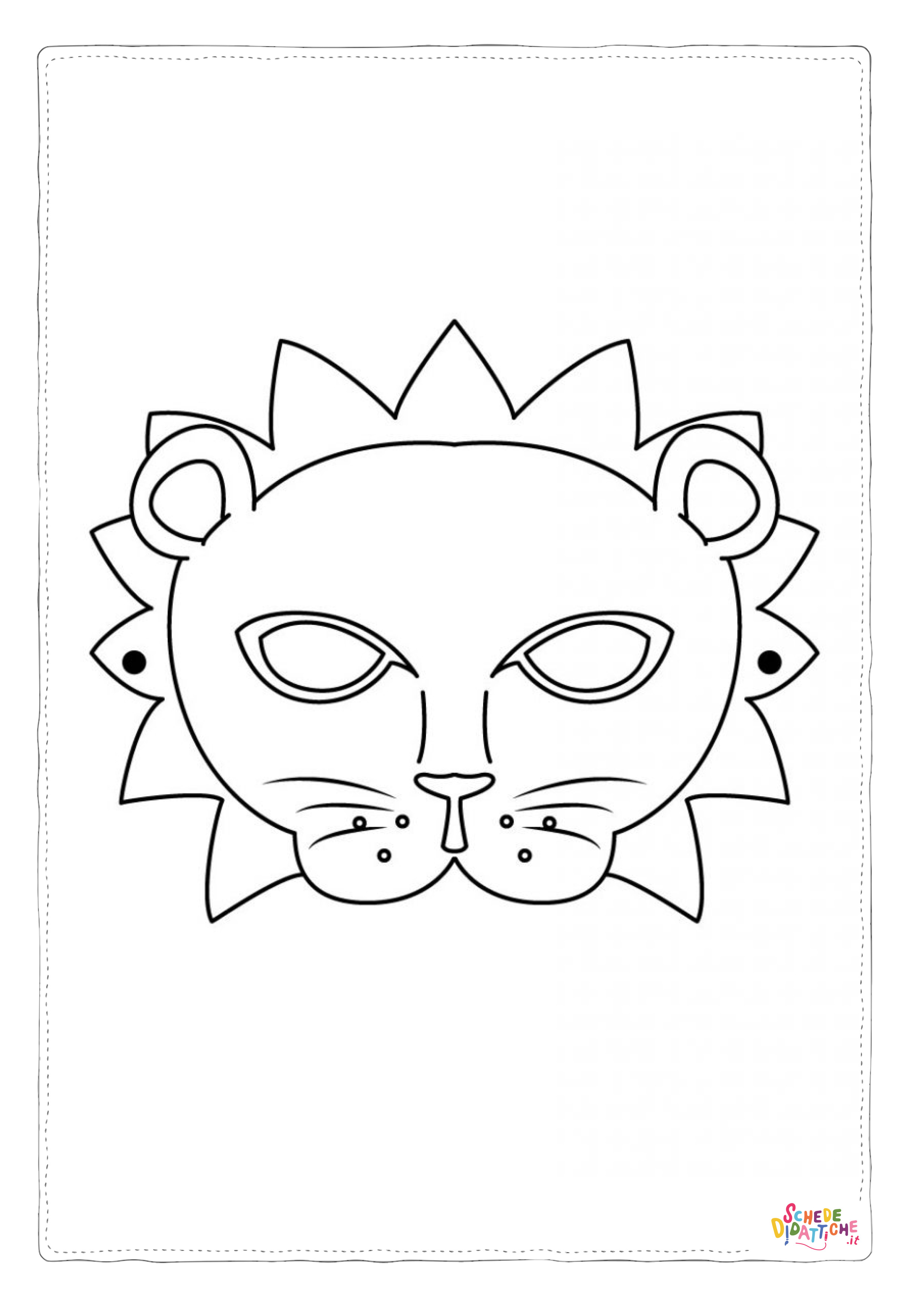 Disegno "Disegno di maschera da stampare e colorare 55" Disegno di maschera da stampare e colorare 55