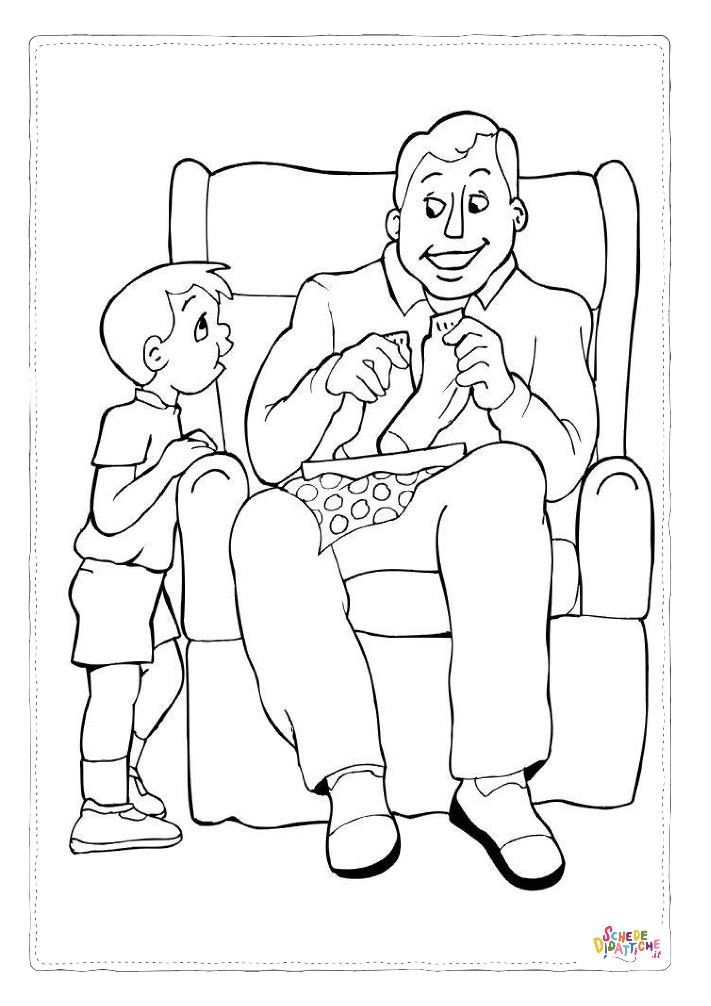 Disegno "Disegno di membro della famiglia da stampare e colorare 20" Disegno di membro della famiglia da stampare e colorare 20